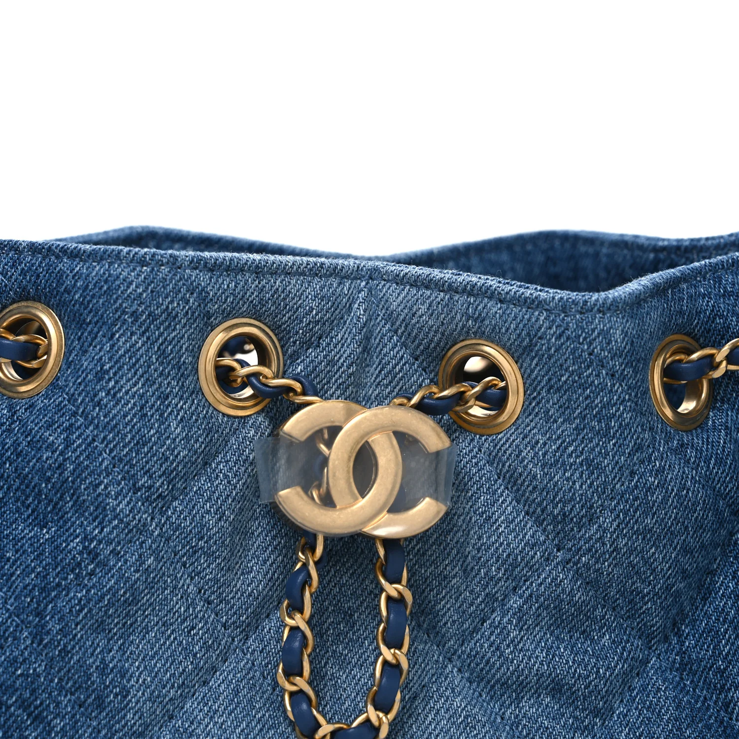 Washed Denim Quilted Mini Chanel 25 Handbag Blue - Top Club