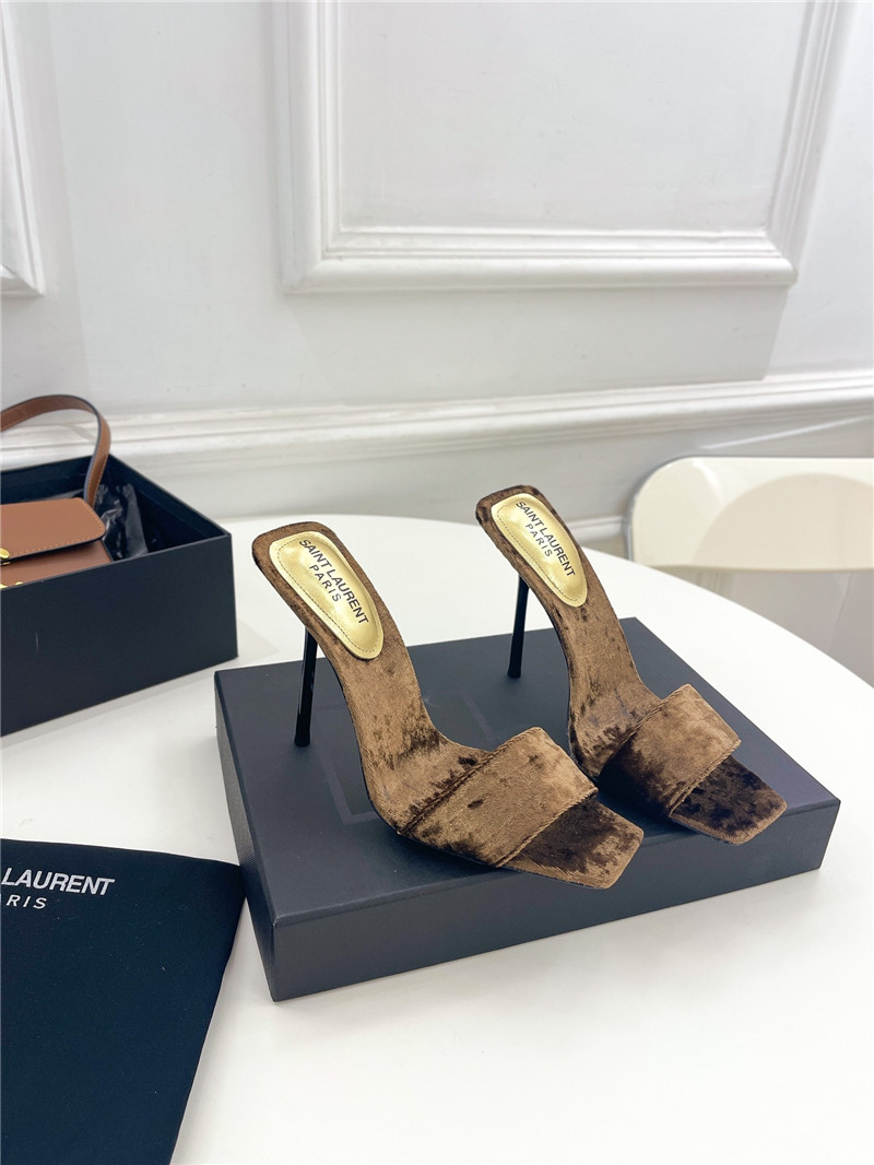 YSL spring and summer new high-heeled slippers - Sneaker Replica Workshop