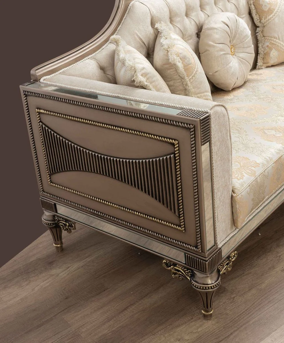 Luxury Baroque Living Room Set - 2 Sofas & 2 Armchairs & 1 Coffee Table - Handcrafted Living Room & Hotel Furniture in Baroque Style - Noble & Magnificent