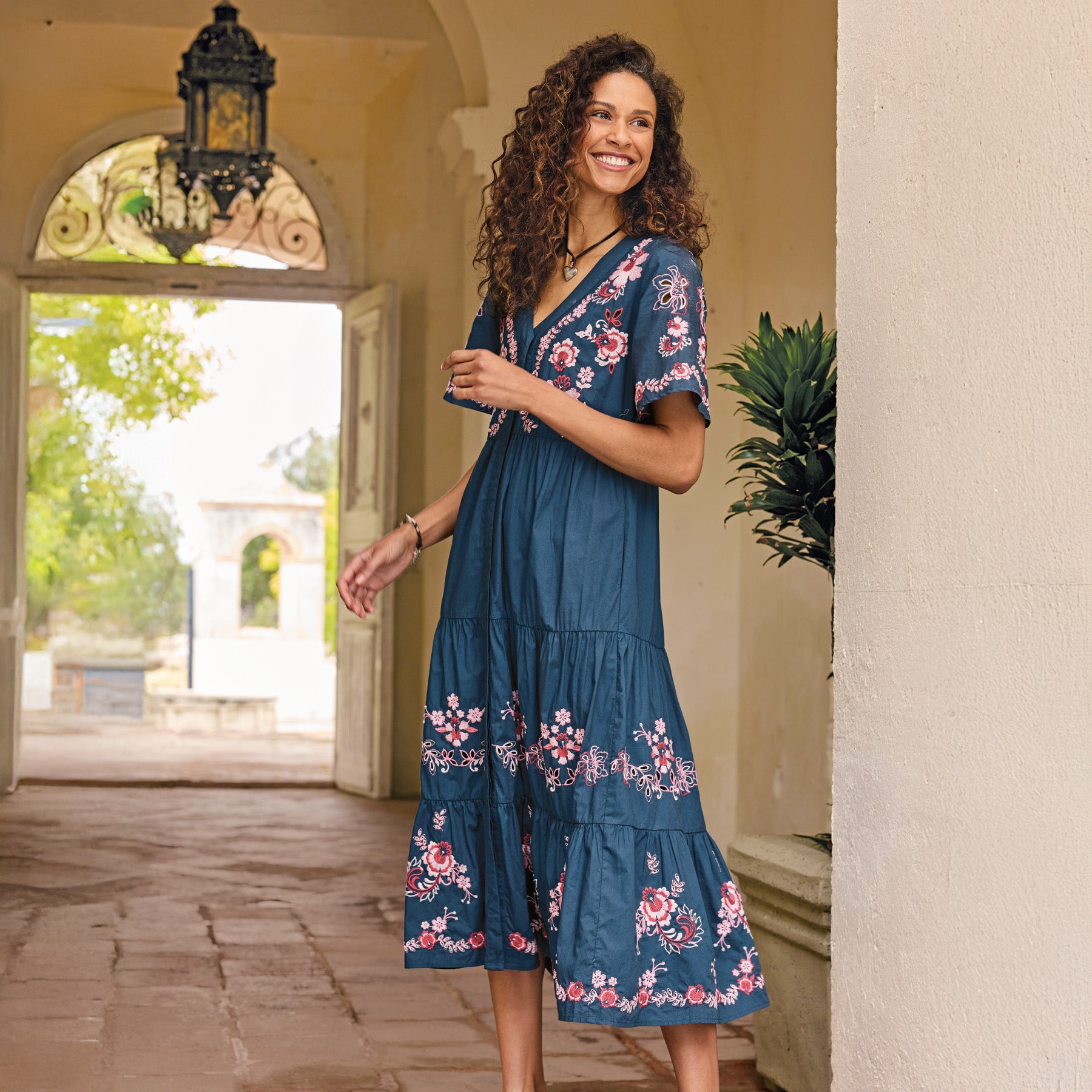 Alegra Poplin Dress, Petite - Sundance Living