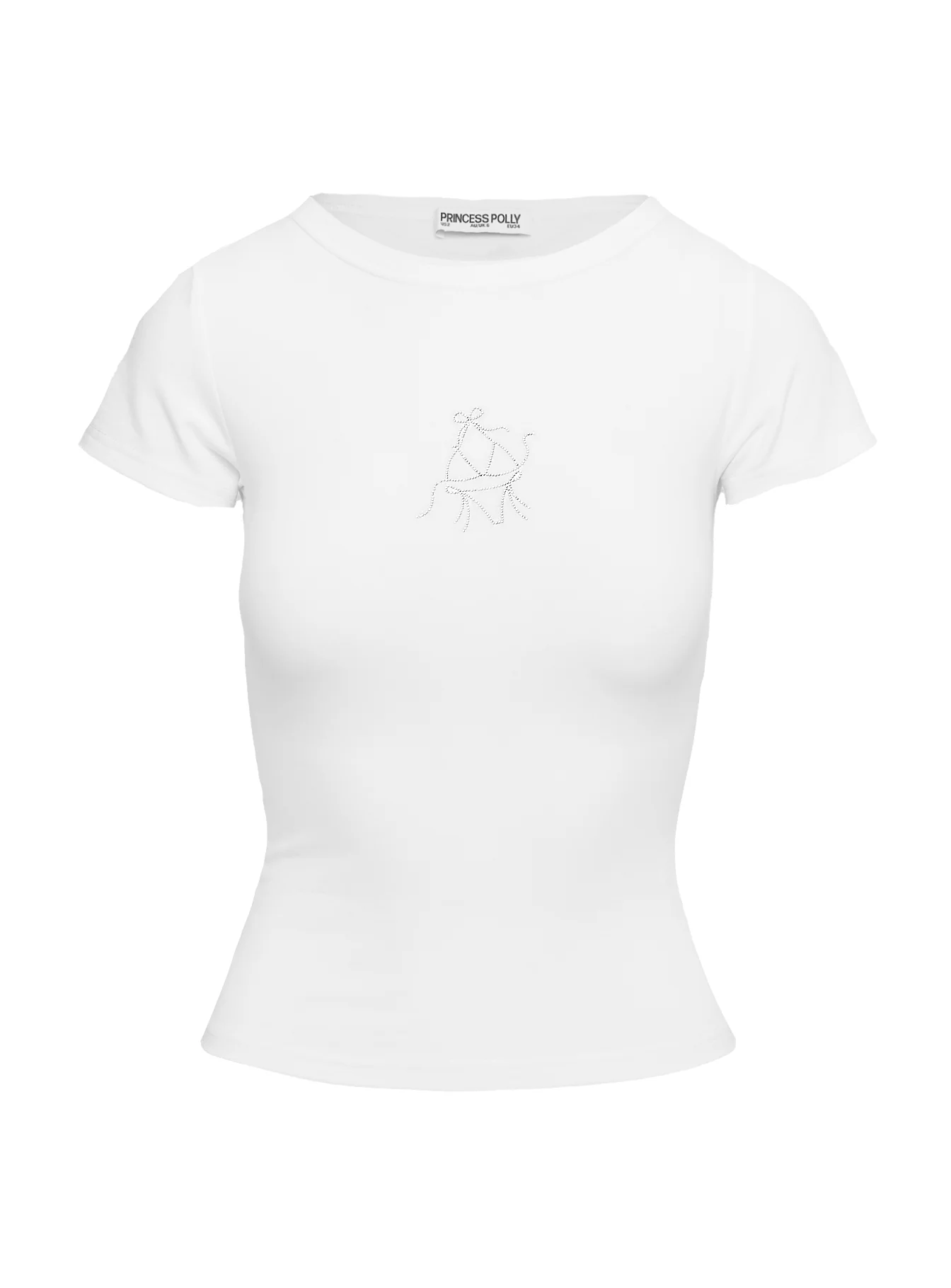 Summer Blues Graphic Top White