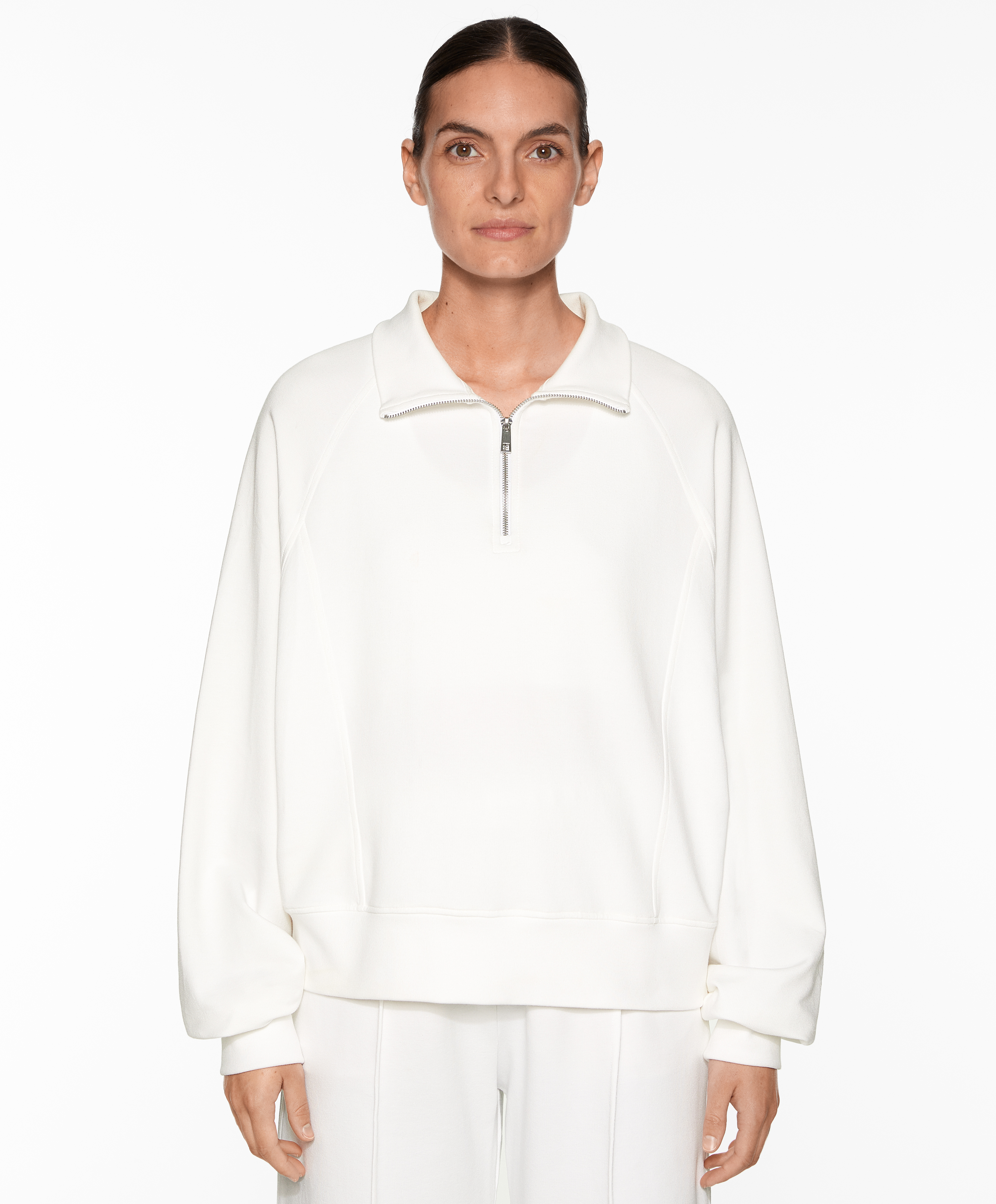 OYSHO Half-zip sweatshirt with cotton and modal