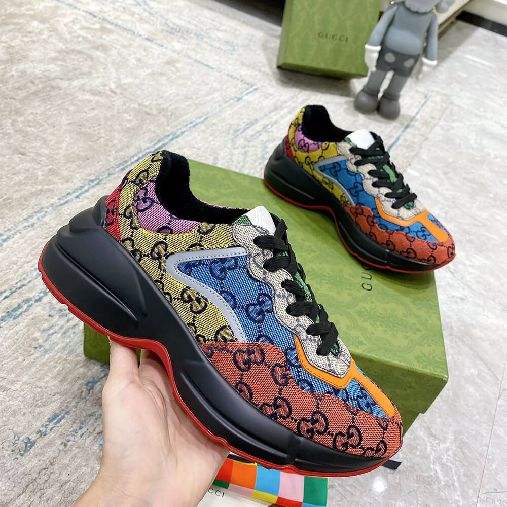 Gucci Multicolor GG Supreme Rhyton Sneaker - Top Club