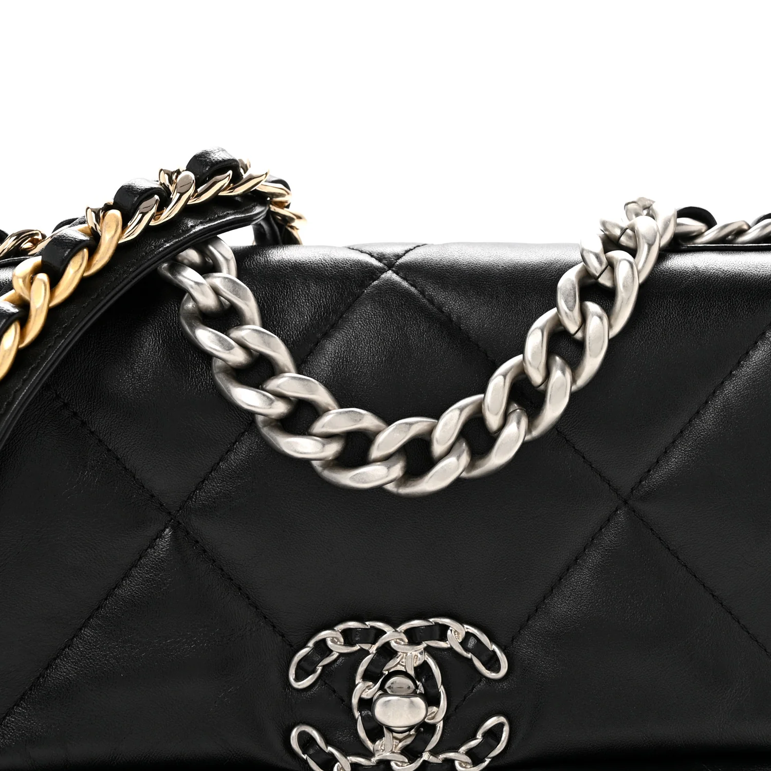 Lambskin Quilted Medium Chanel 19 Flap Black - Top Club