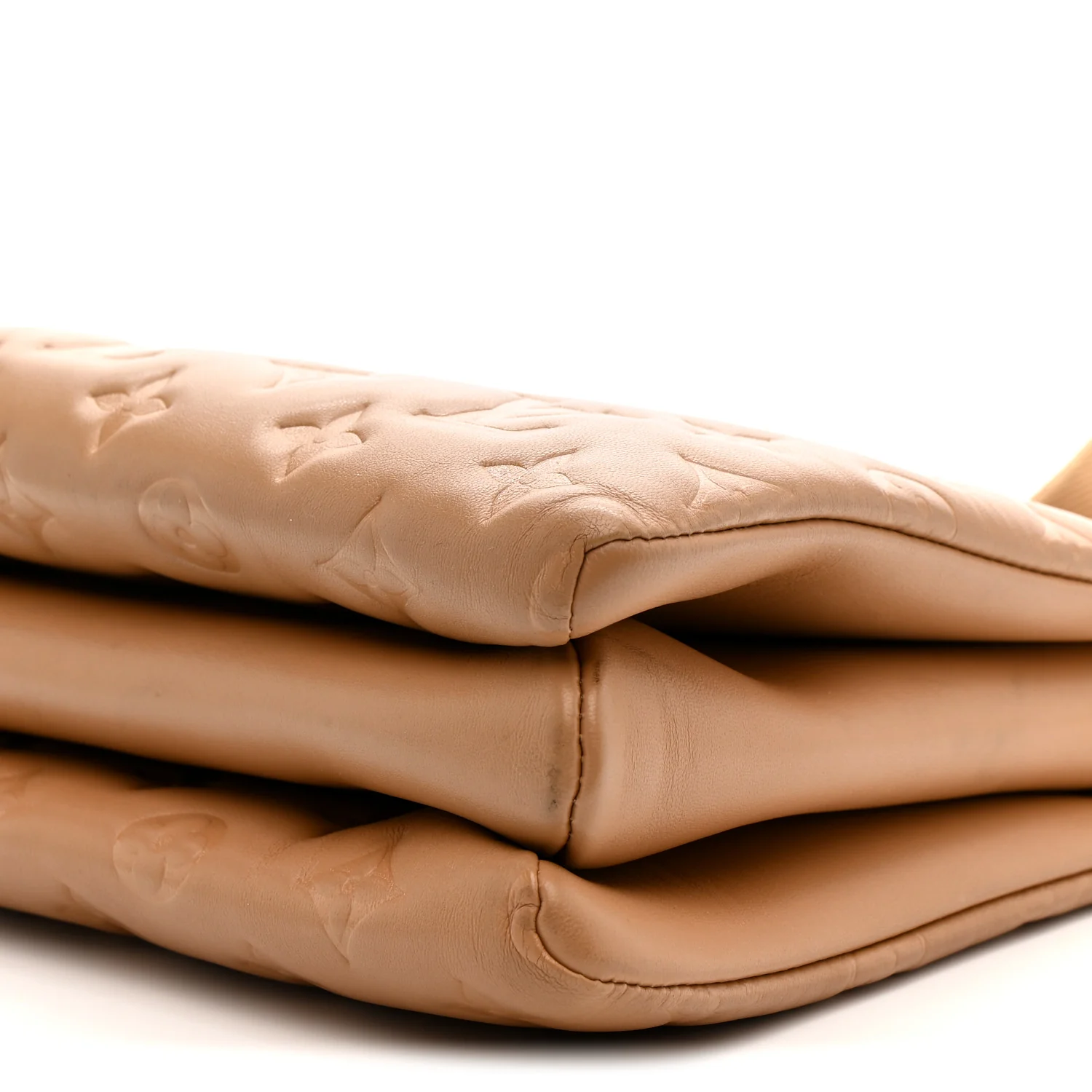 Lambskin Embossed Monogram Coussin PM Camel - Top Club