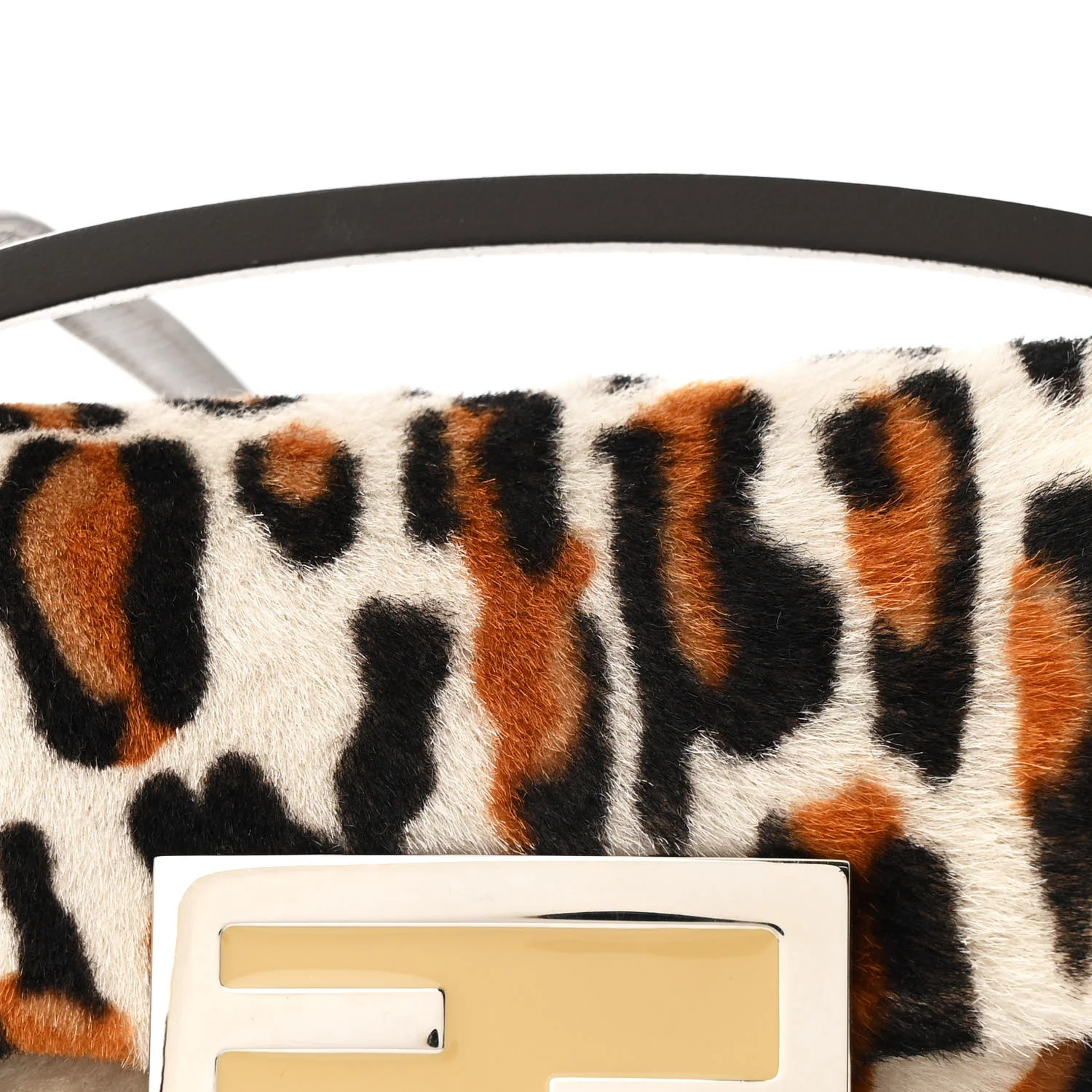 Calf Hair Leopard Print Phone Baguette Moro - Top Club