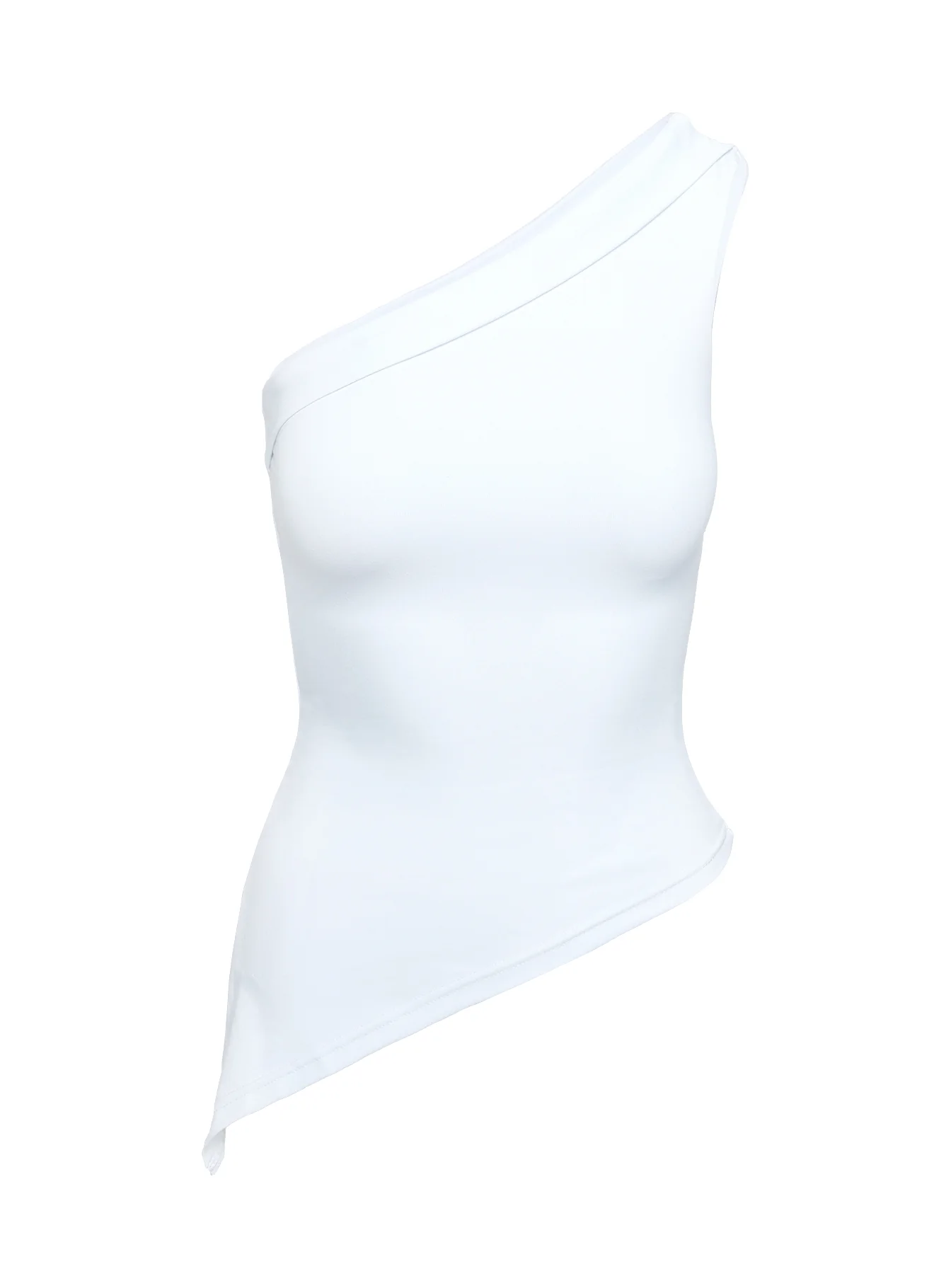 Lunah One Shoulder Top White