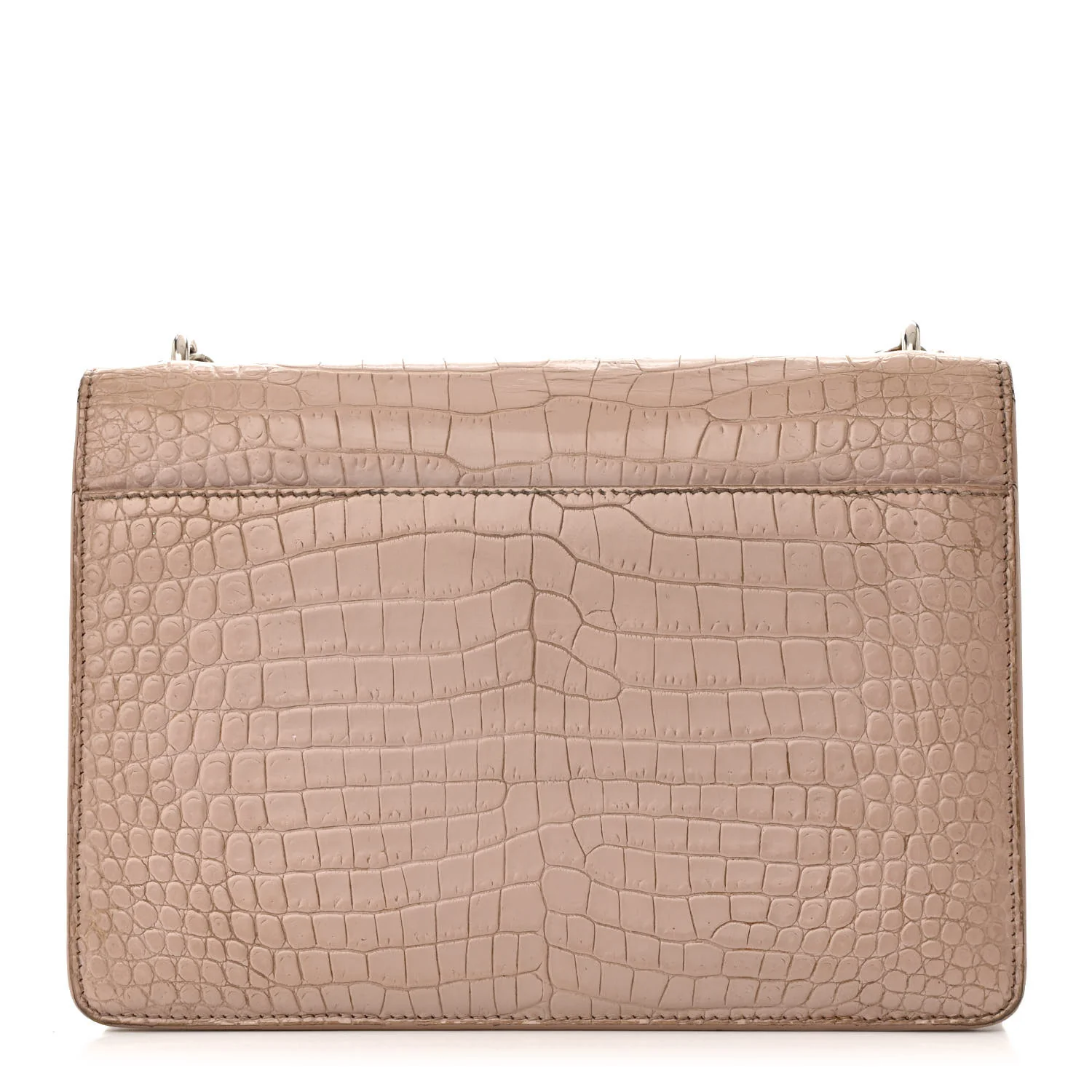 Calfskin Crocodile Embossed Medium Monogram Sunset Rose Antic - Top Club