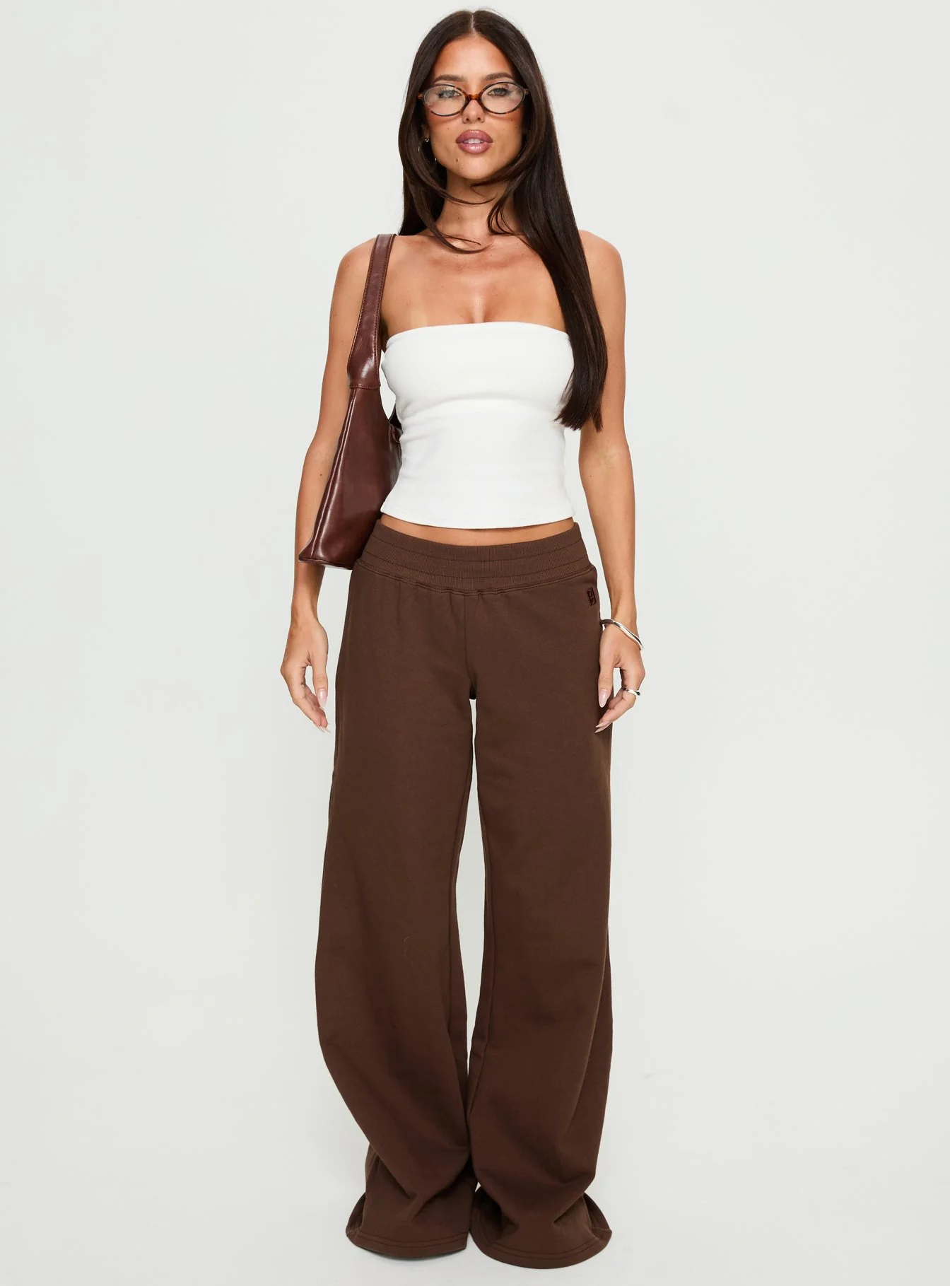 Summits Flared Track Pants Chocolate