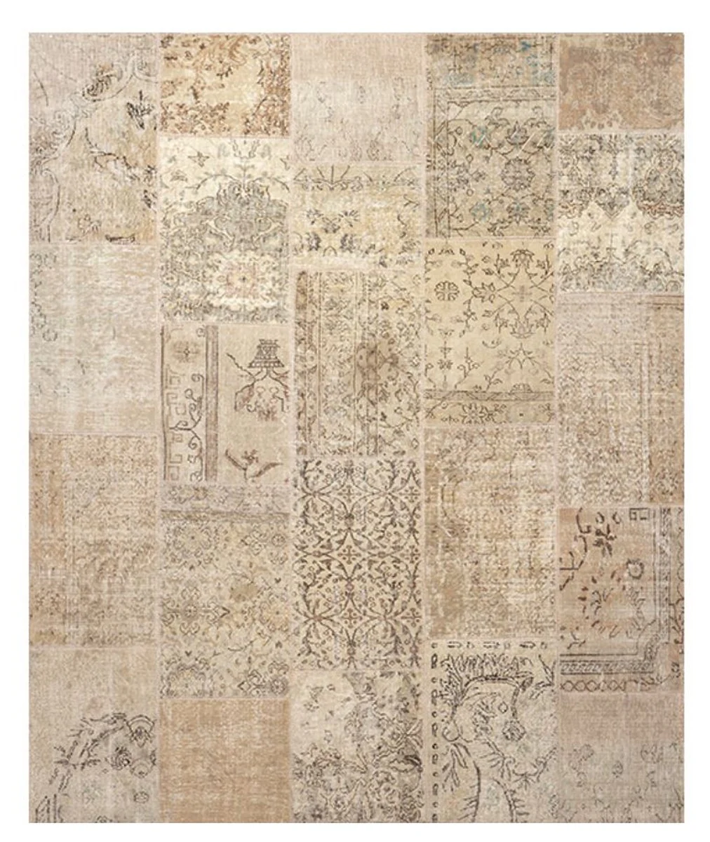 Living room carpet beige / brown 250 x 300 cm - luxury carpet