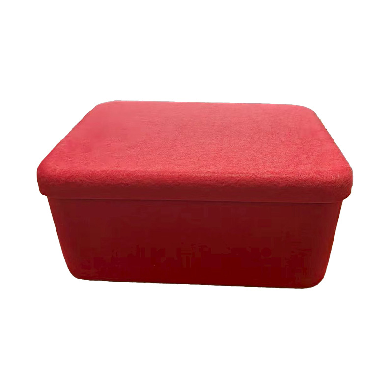 Rectangle Felt Storage Box Large Capacity Gift Box One-Piece Molded Design Handles Makeup Case Optional Logo Printing New