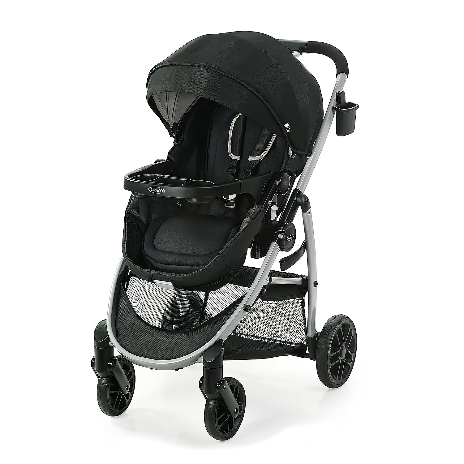 Graco Modes Pramette Scooter, Baby Scooter with True Pram Mode, Reversible Seat, One Hand Fold, Extra Storage, Kids Track, Pierce