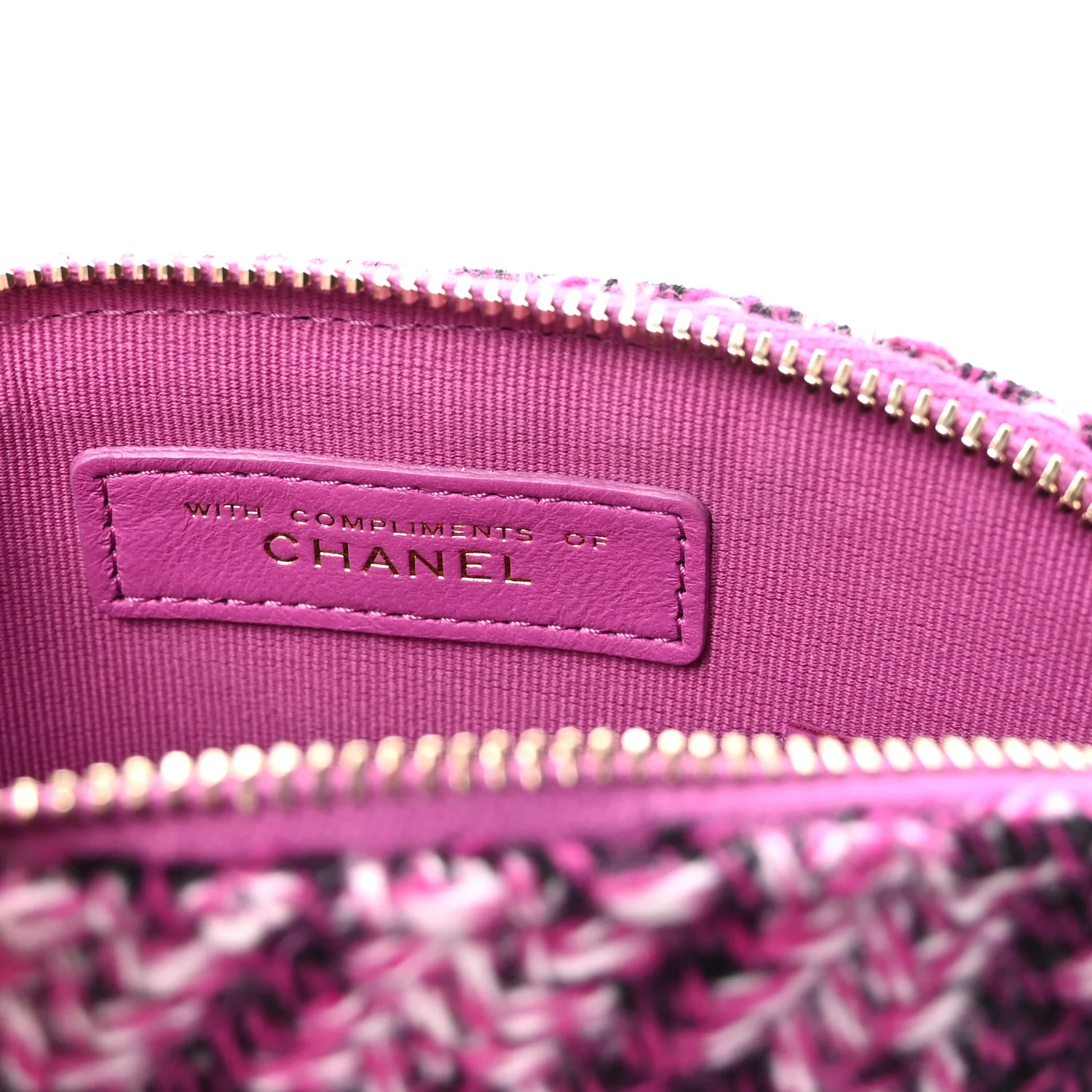 Tweed Quilted Mini Clutch With Chain Purple - Top Club