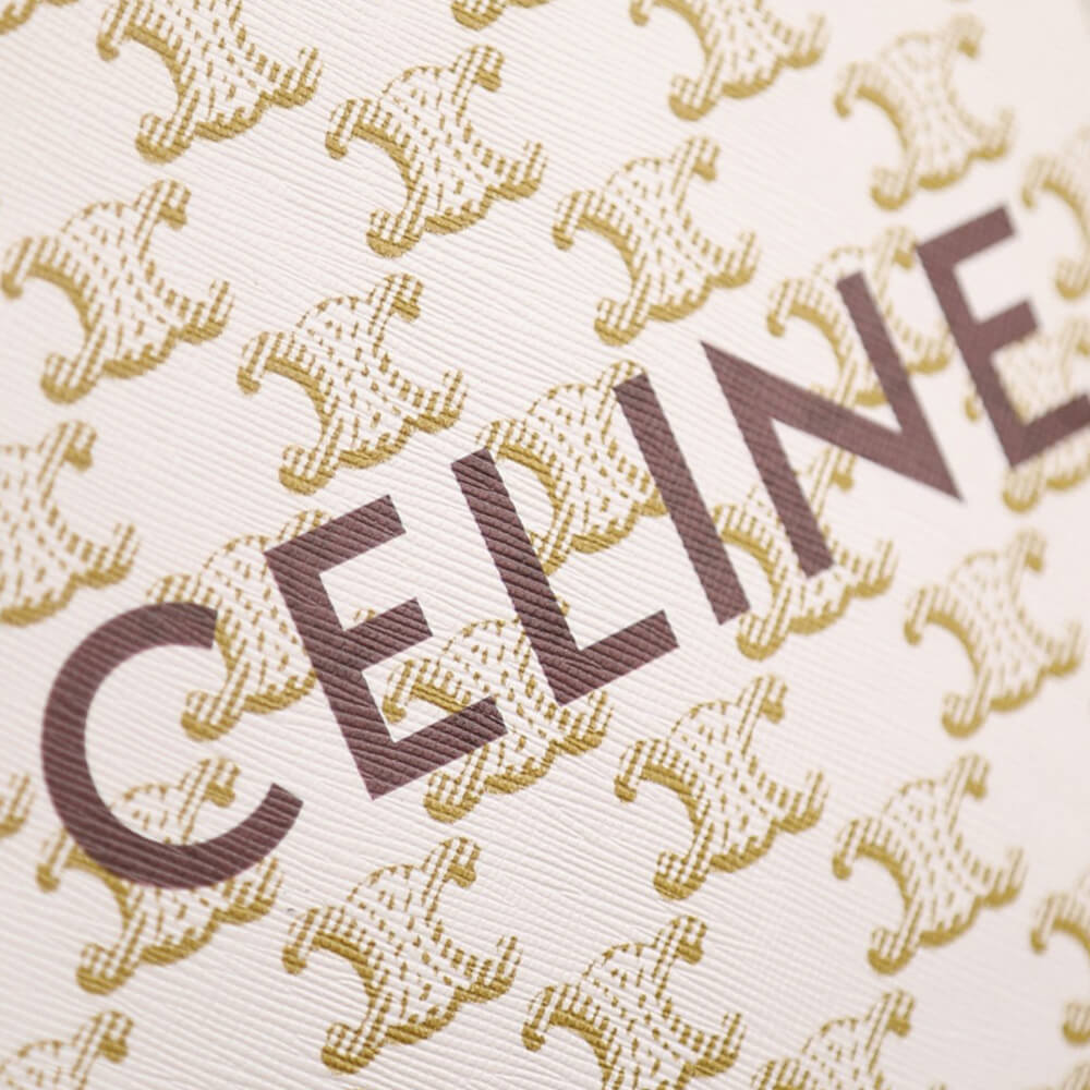 CELINE Mini Vertical Cabas IN Triomphe Canvas with Celine print - Top Club
