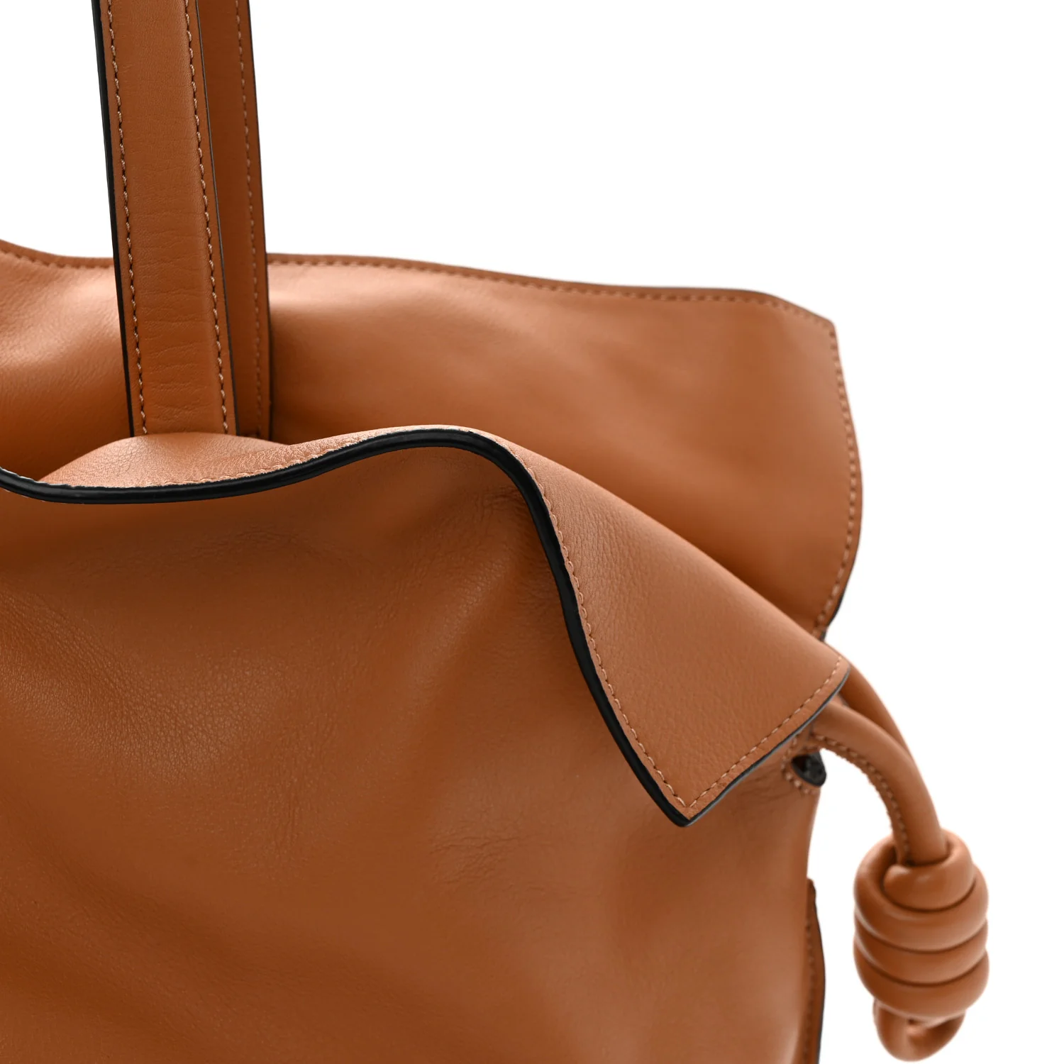 Calfskin Large Flamenco Knot Bag Warm Desert - Top Club