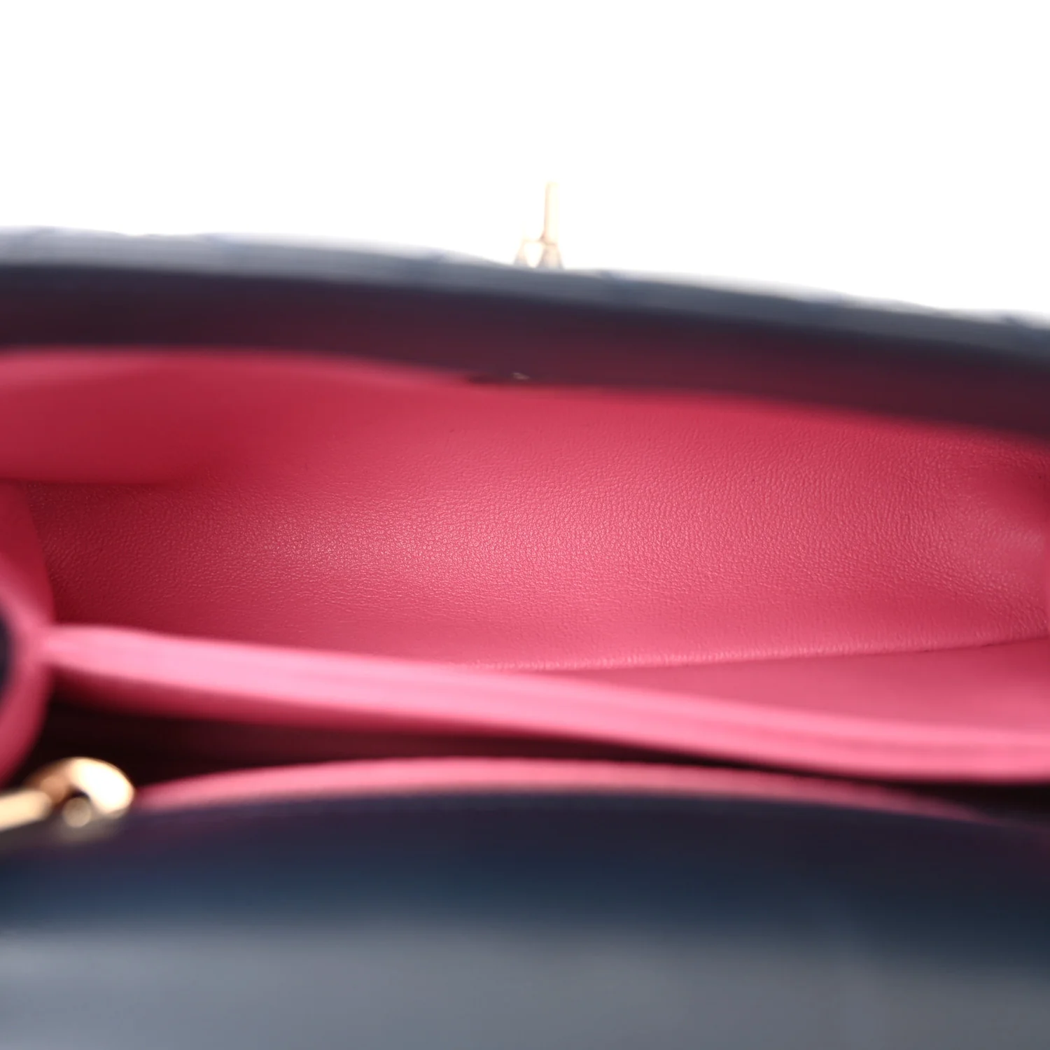 Goatskin Quilted Extra Mini Rainbow Coco Handle Flap Navy Blue - Top Club