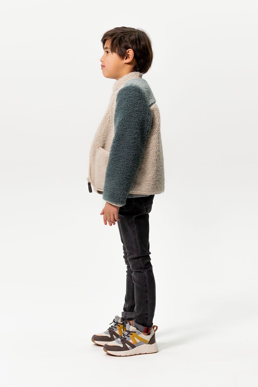 Donkergrijze slim fit jog jeans