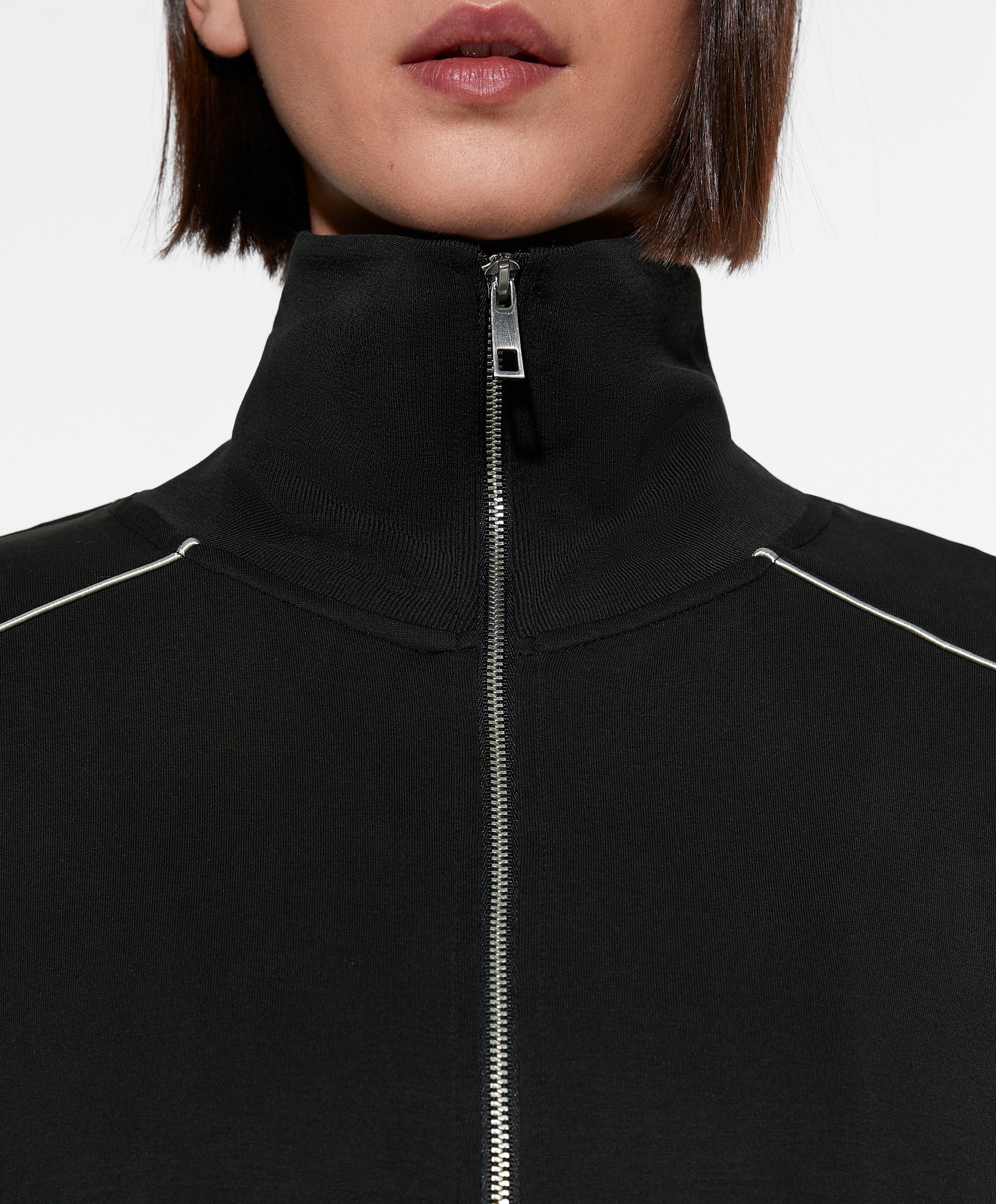 OYSHO Jacket with modal and piping