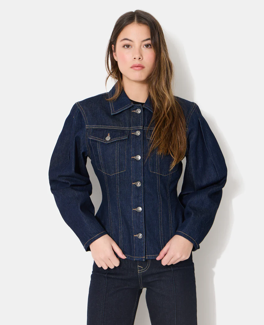 Pimkie Veste en jean cintrée avec manches ballons