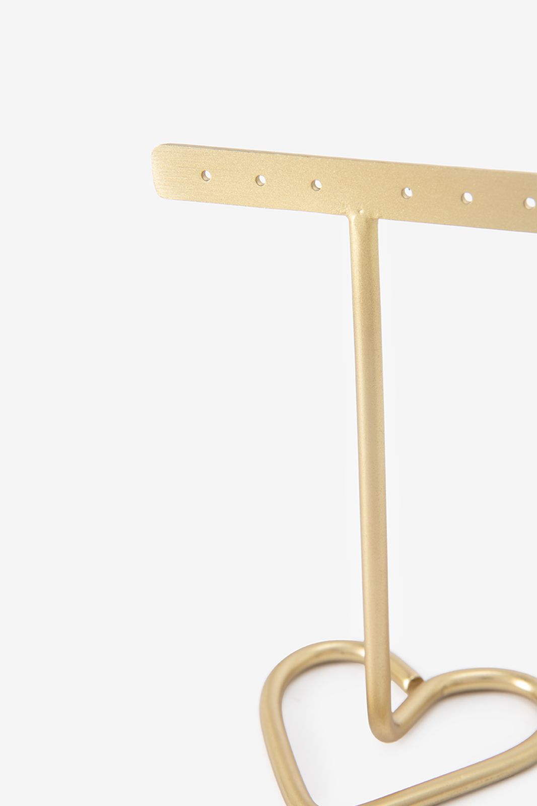 Goudkleurige oorbellenhouder met hart