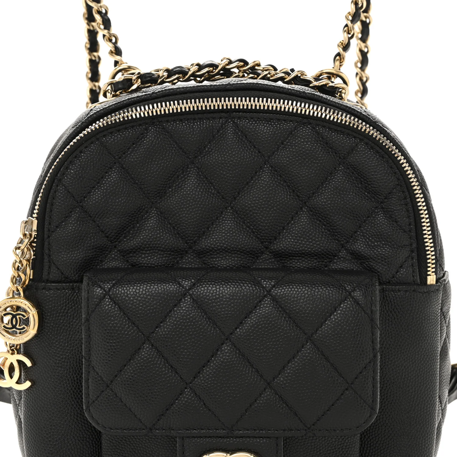 Caviar Quilted Small CC Day Backpack Black - Top Club