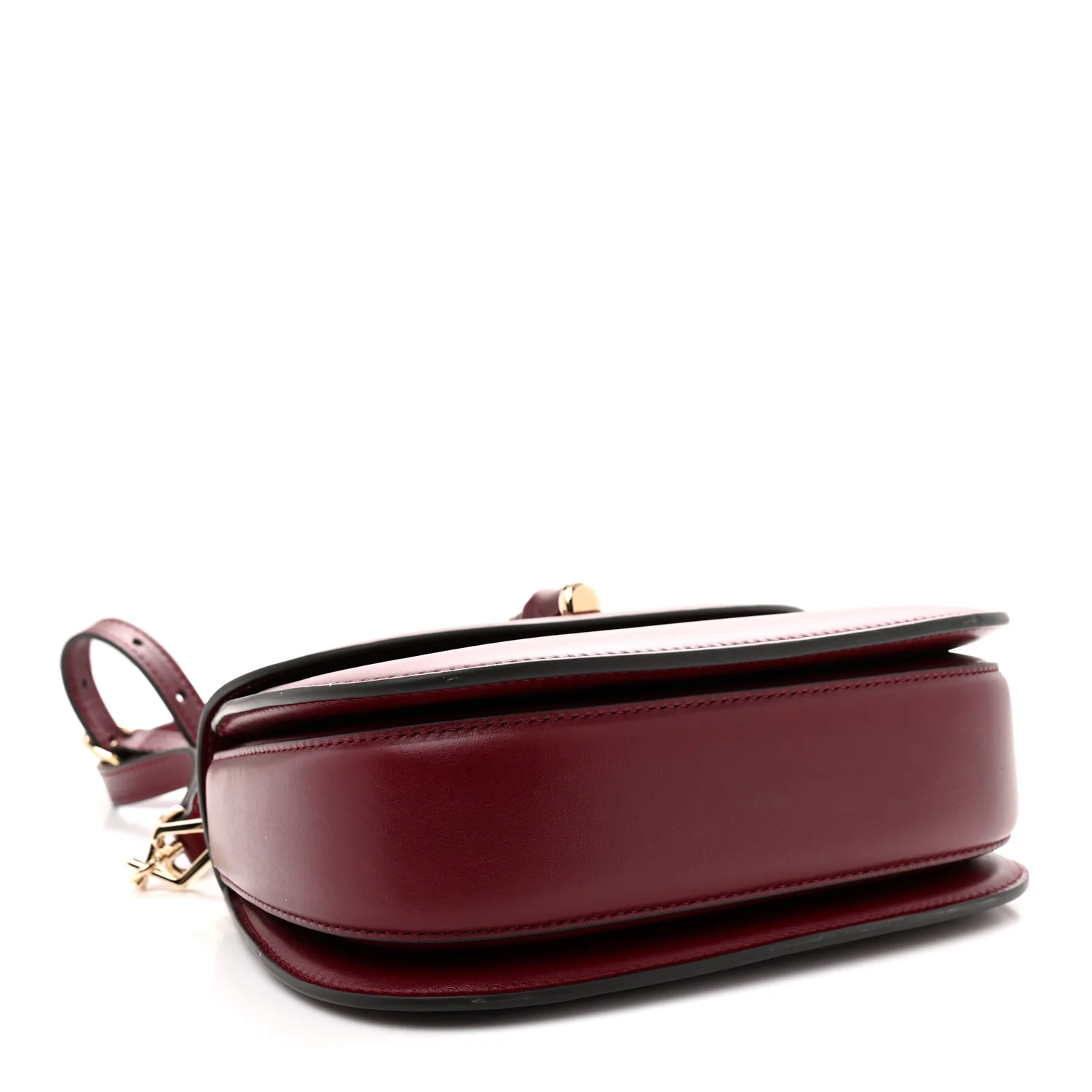 Boarded Dyana Lux Calfskin Web Monochrome Small Bamboo 1947 Top Handle Bag Rosso Ancora - Top Club