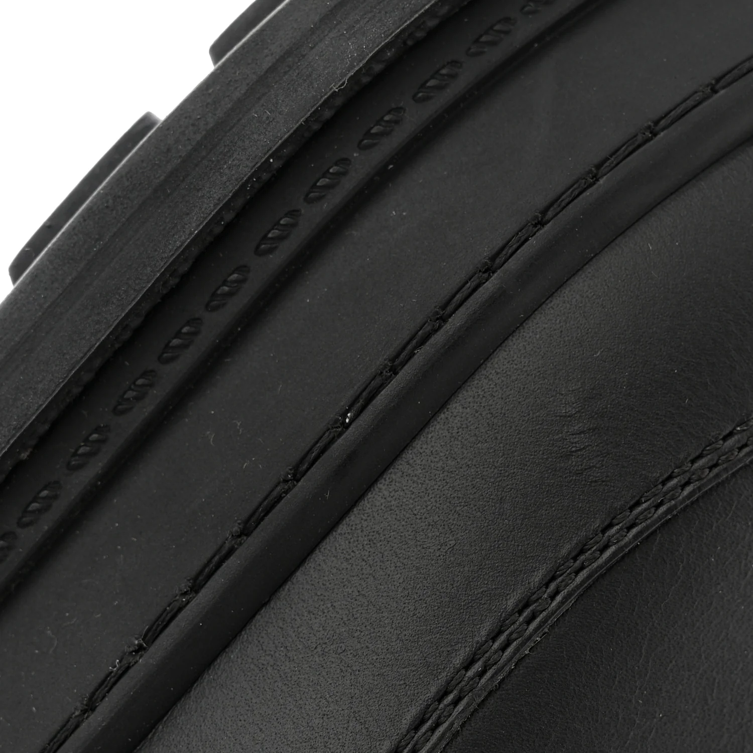 Calfskin Shearling CC Lace Up Boots 38.5 Black - Top Club