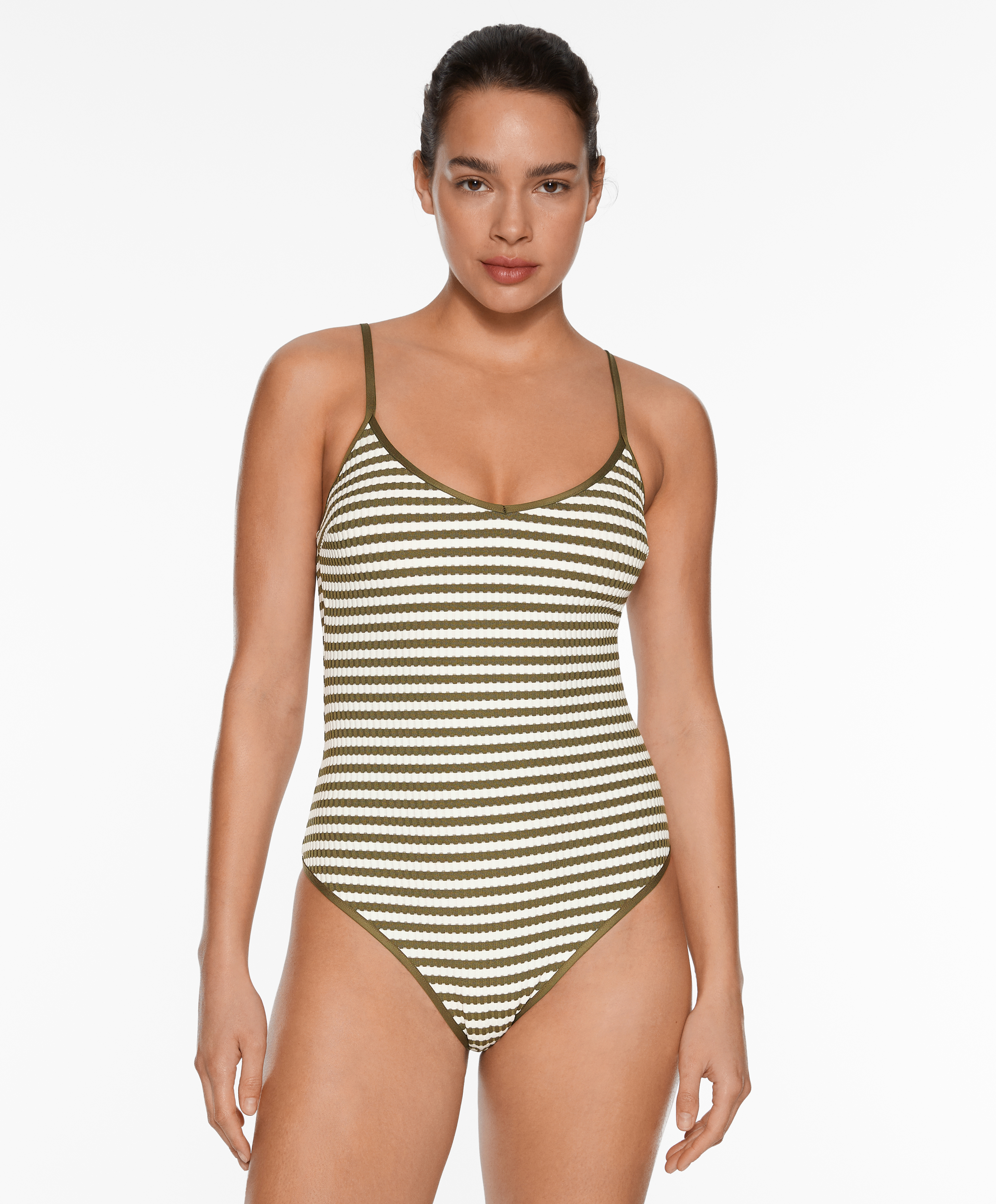 OYSHO Textured stripe triangle swimsuit