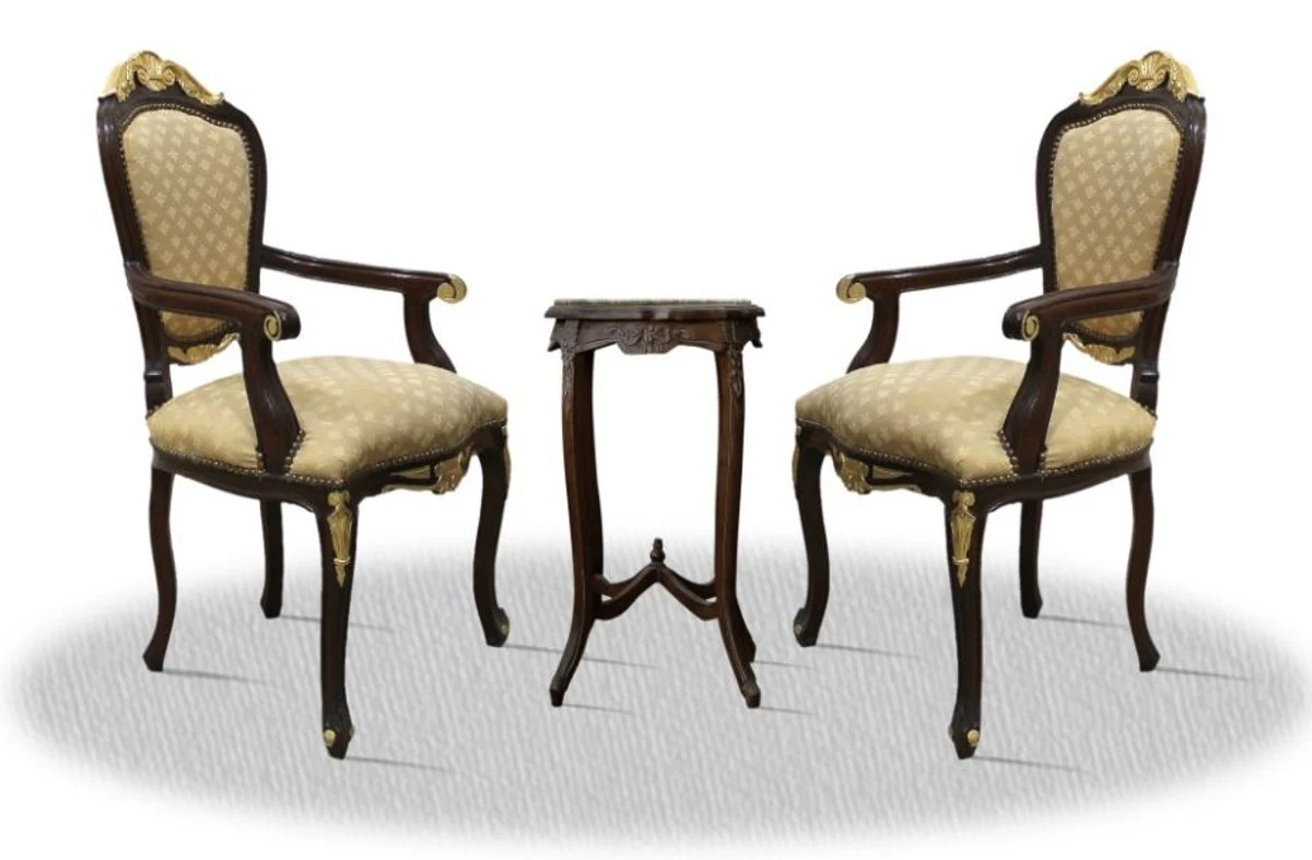 Baroque dining chair set with side table - Baroque furniture