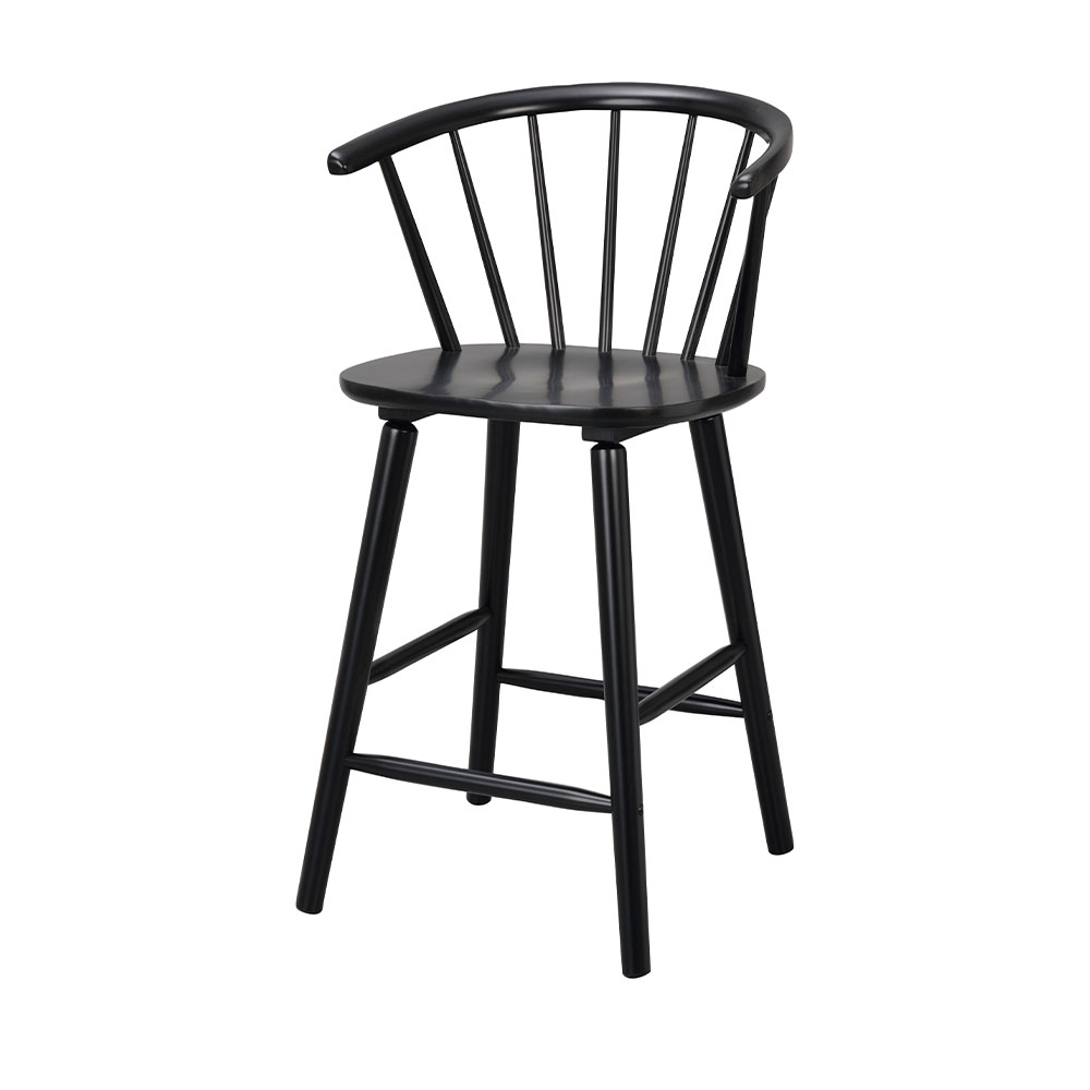 Carmen houten barkruk - 96 cm hoog Zwart