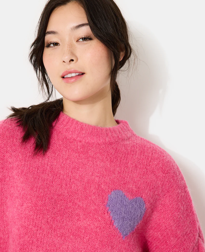 Pimkie Pull contenant mohair et laine avec cœur