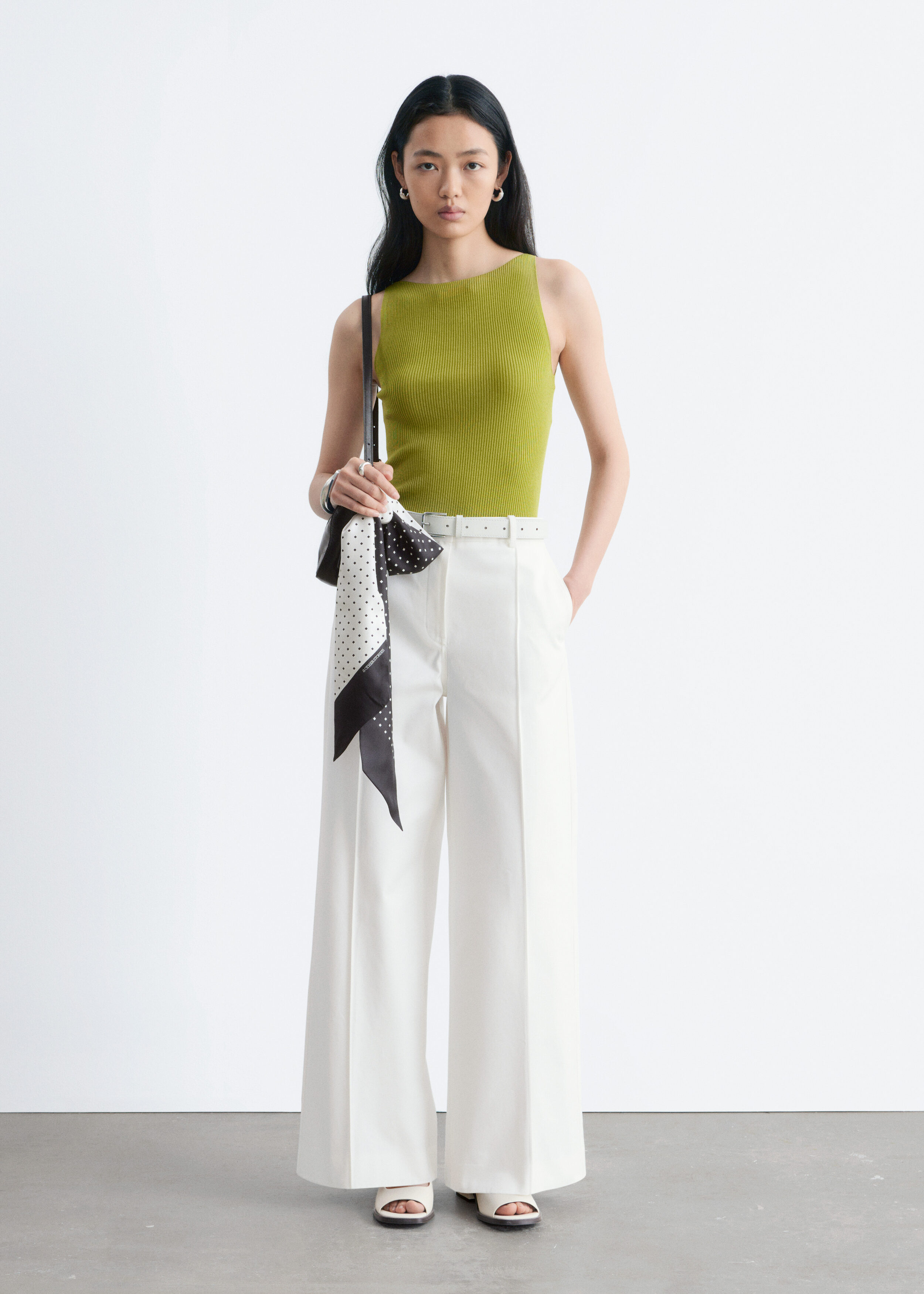 & Other Stories PRESS-CREASE COTTON TROUSERS