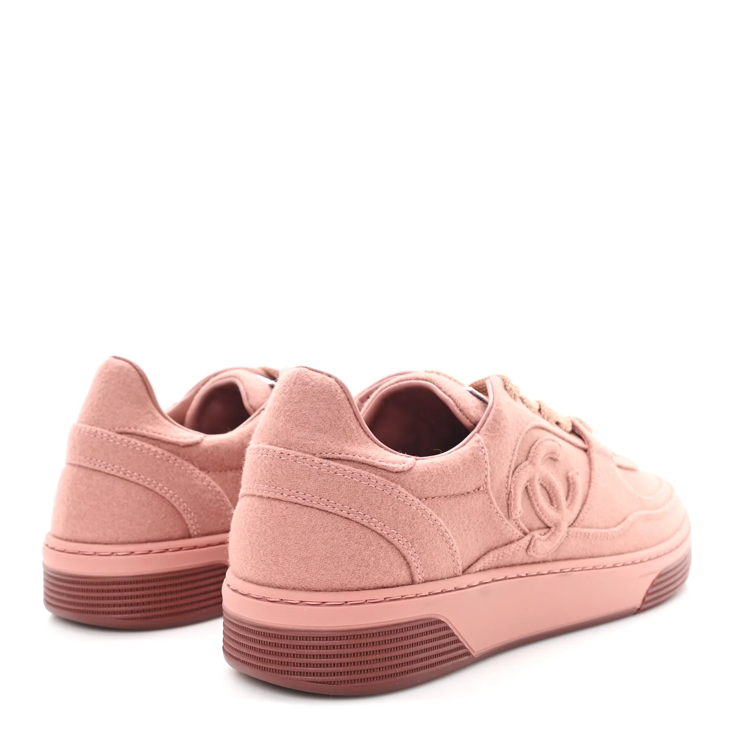 Wool Mixed Fibers Womens CC Sneakers 39 Pink - Top Club