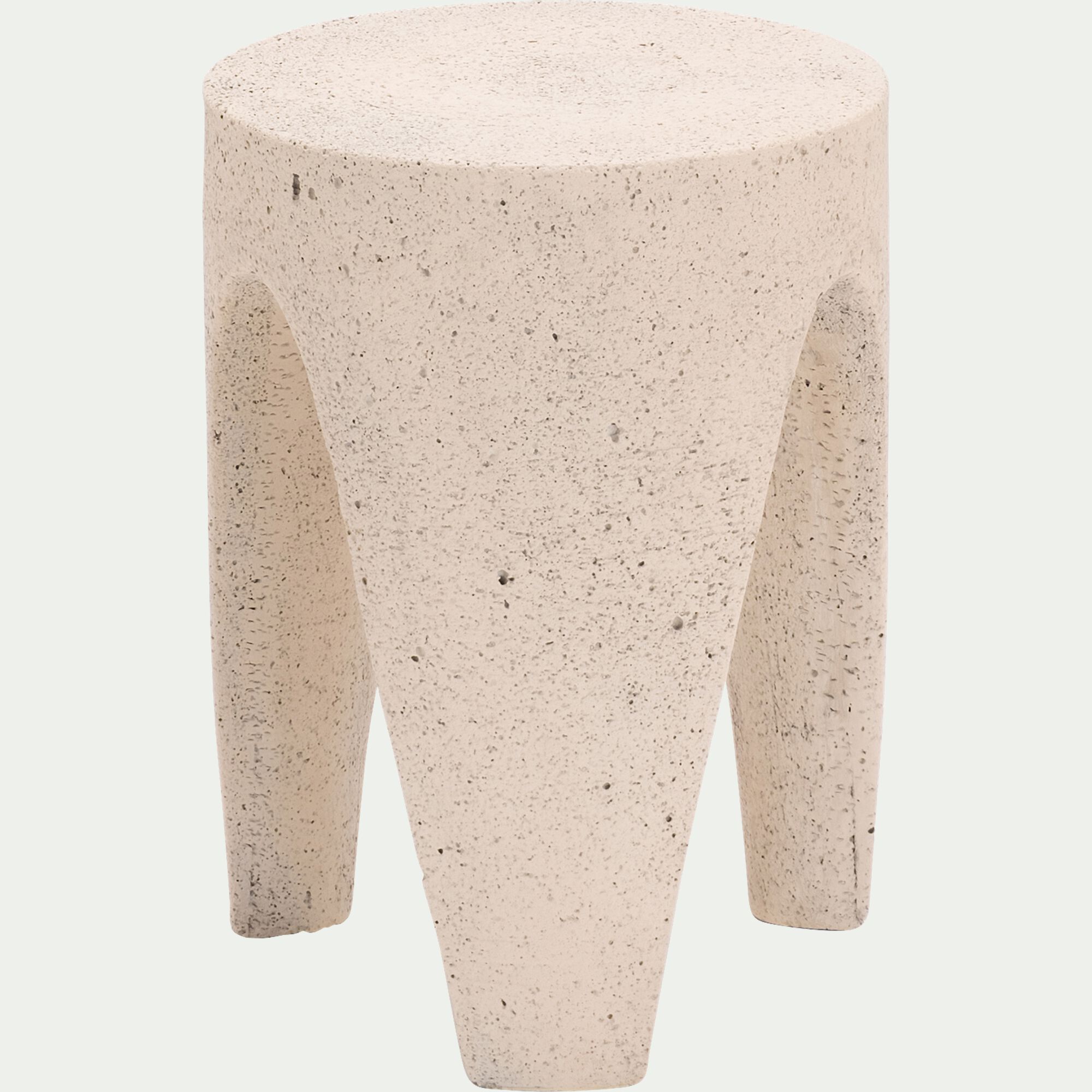 SIDEA - Bout de canape en grés D33xH46cm- écru
