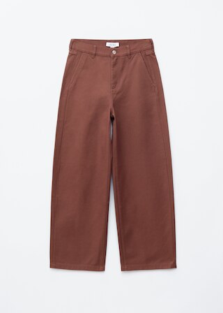 & Other Stories RELAXED WIDE-LEG COTTON TROUSERS