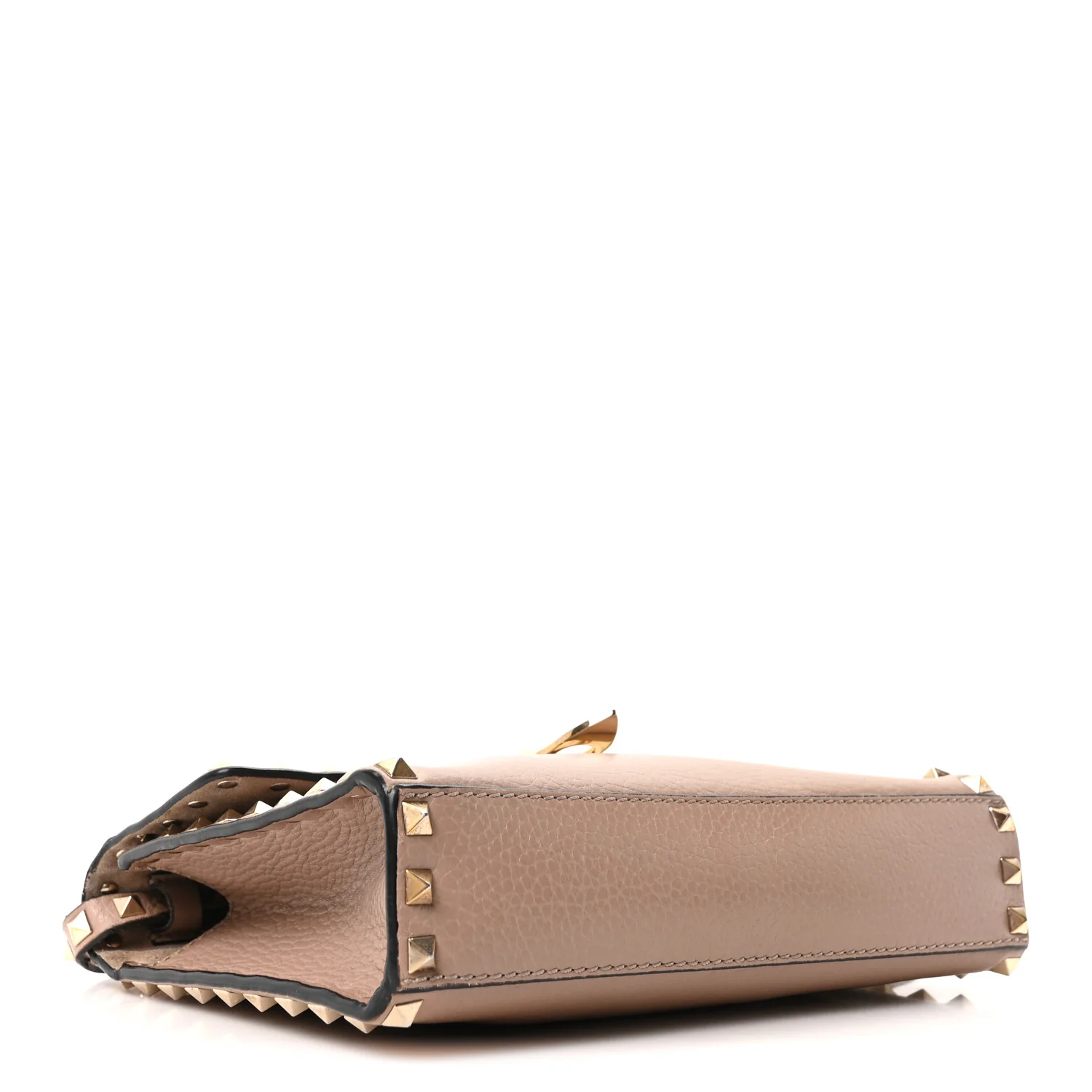Pebbled Calfskin Medium Rockstud Flip Lock Crossbody Bag Skin Sorbet - Top Club