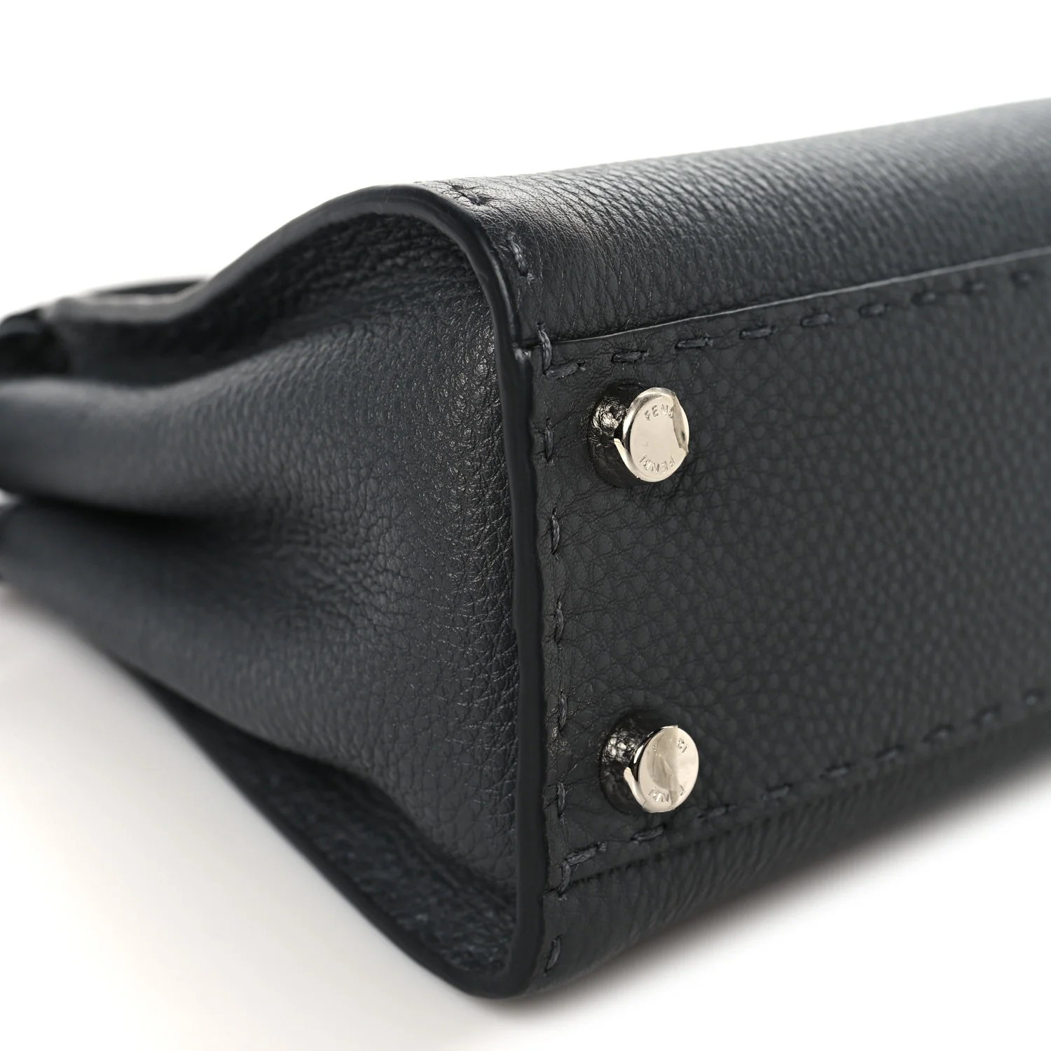 Cuoio Romano Selleria Bi-Color Mini Peekaboo Iconic Satchel Asfalto Latte - Top Club