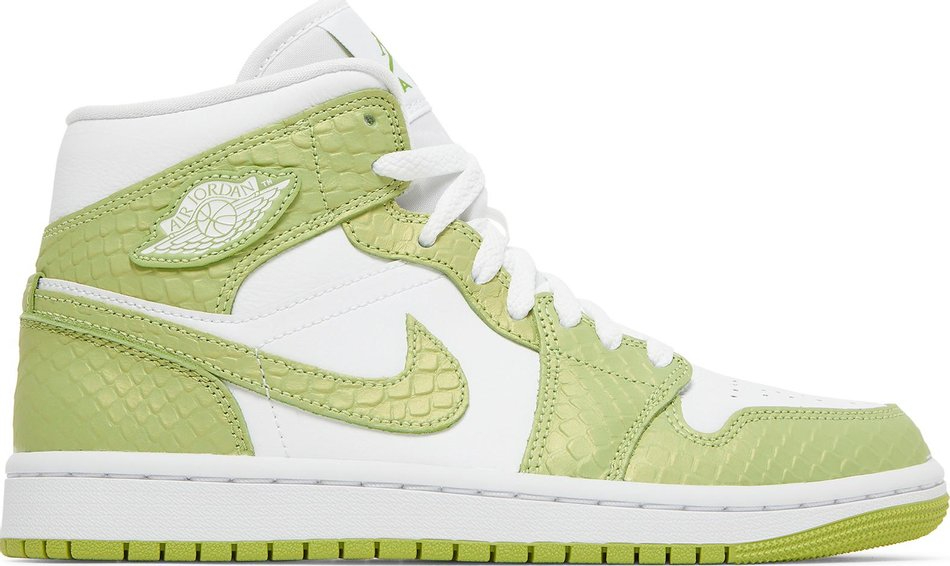 Wmns Air Jordan 1 Mid SE  Green Python  DV2959-113 - Sneaker Replica Workshop