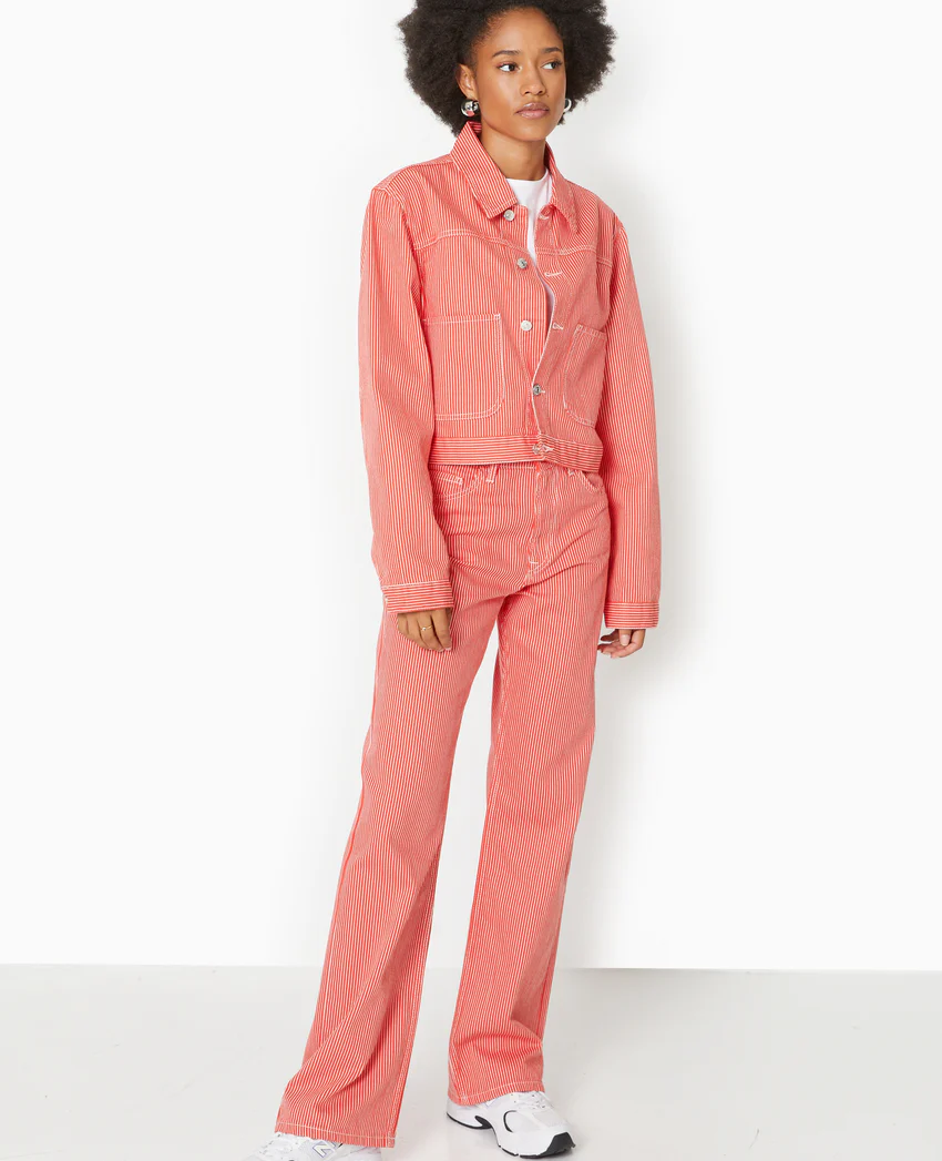 Pimkie Veste courte en toile avec fines rayures