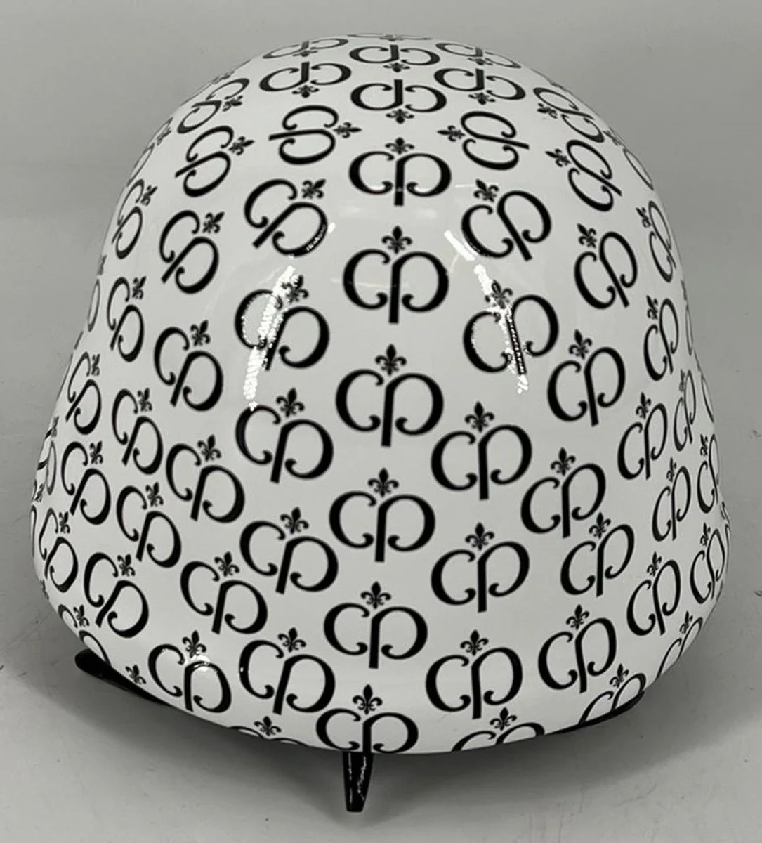 Luxury decorative figure turtle black / white 40 cm - decorative accessories