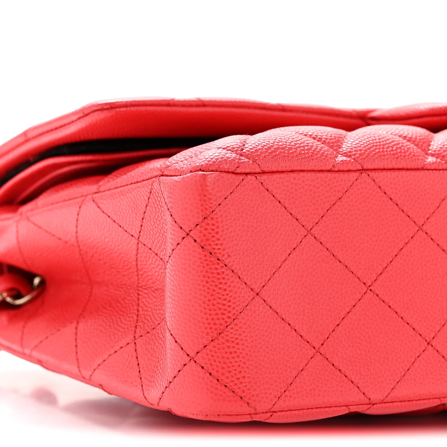 Caviar Quilted Medium Double Flap Red - Top Club