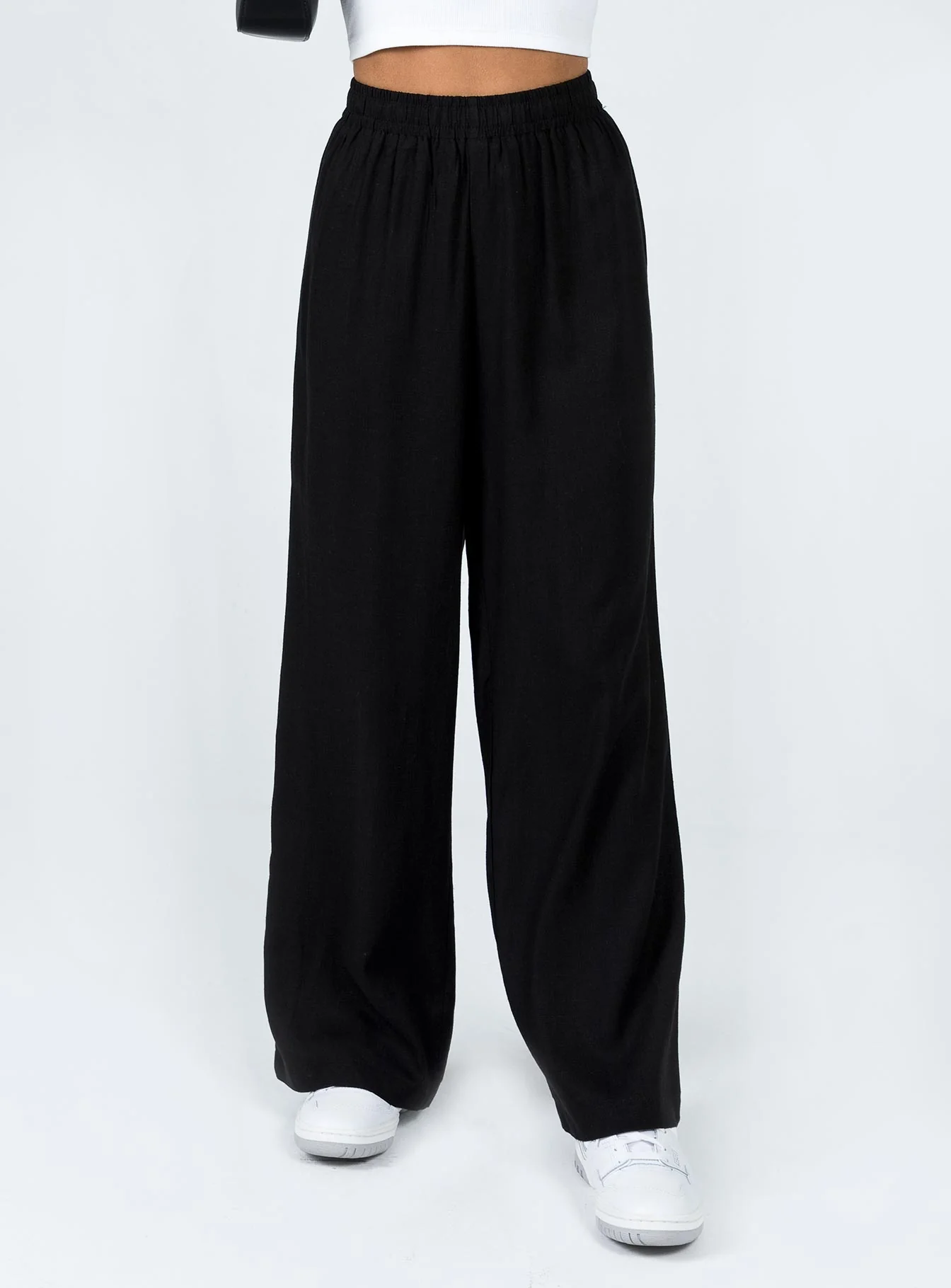 Louis Linen Blend Pants Black