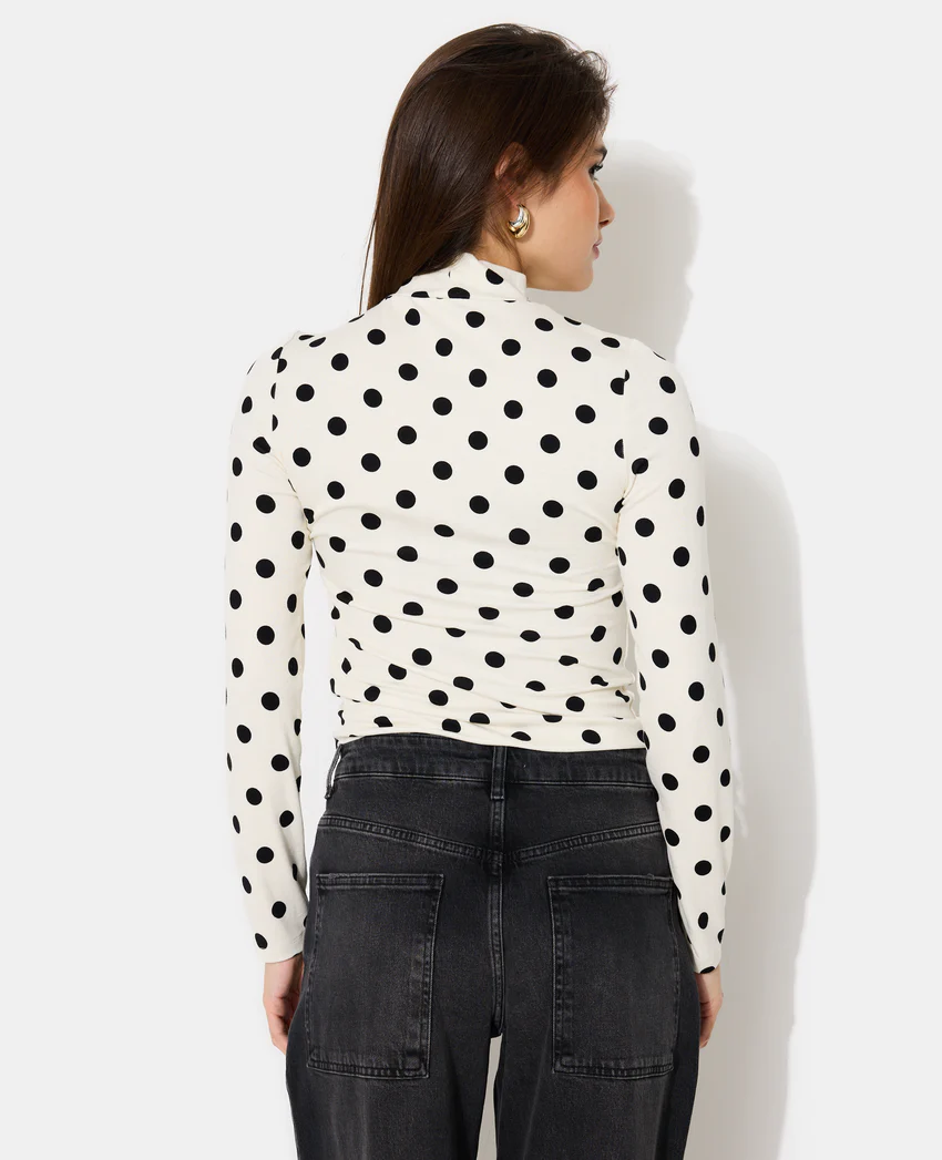 Pimkie T-shirt manches longues motifs pois