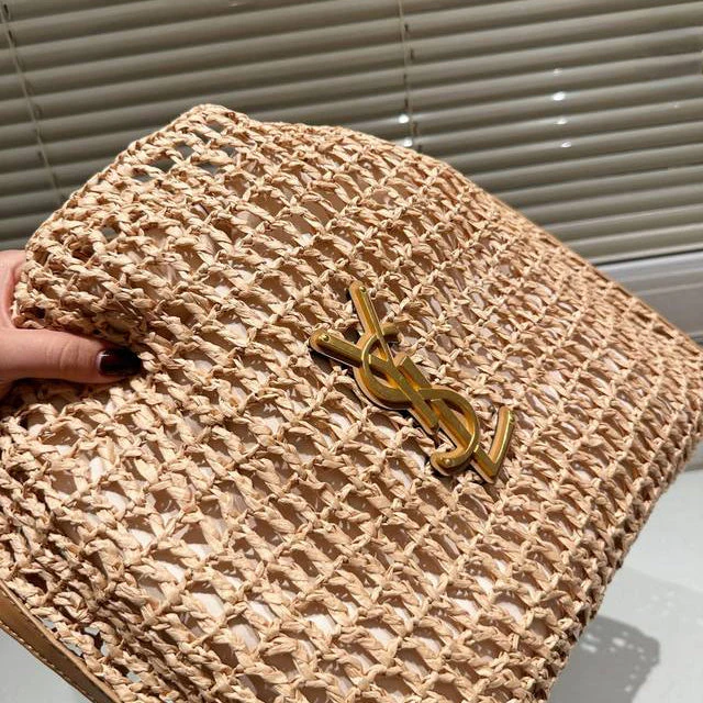 SAINT LAURENT YSL Raffia tote Bag - Top Club