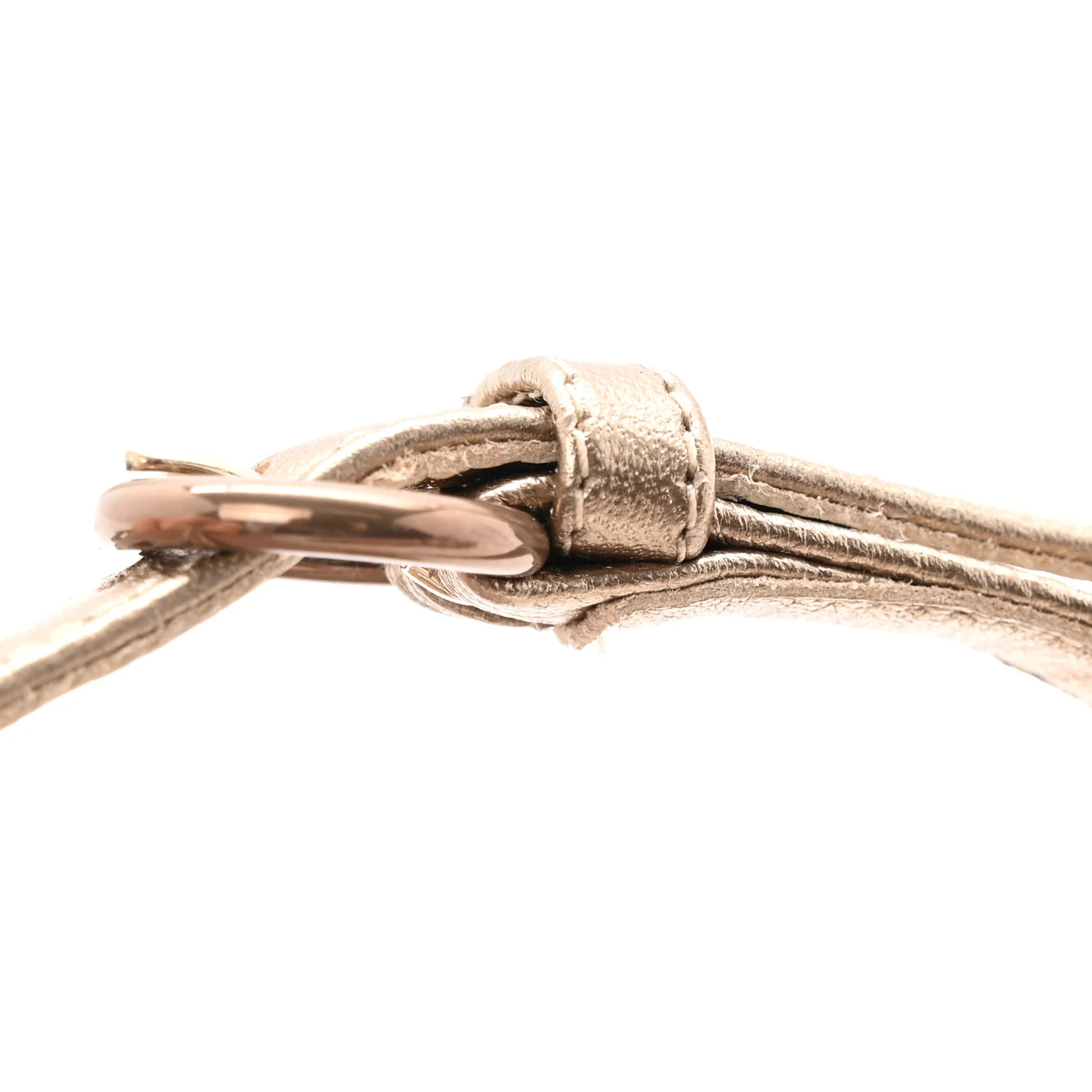Nappa Rockstud Ankle Strap Flat Thong Sandals 38 Skin - Top Club