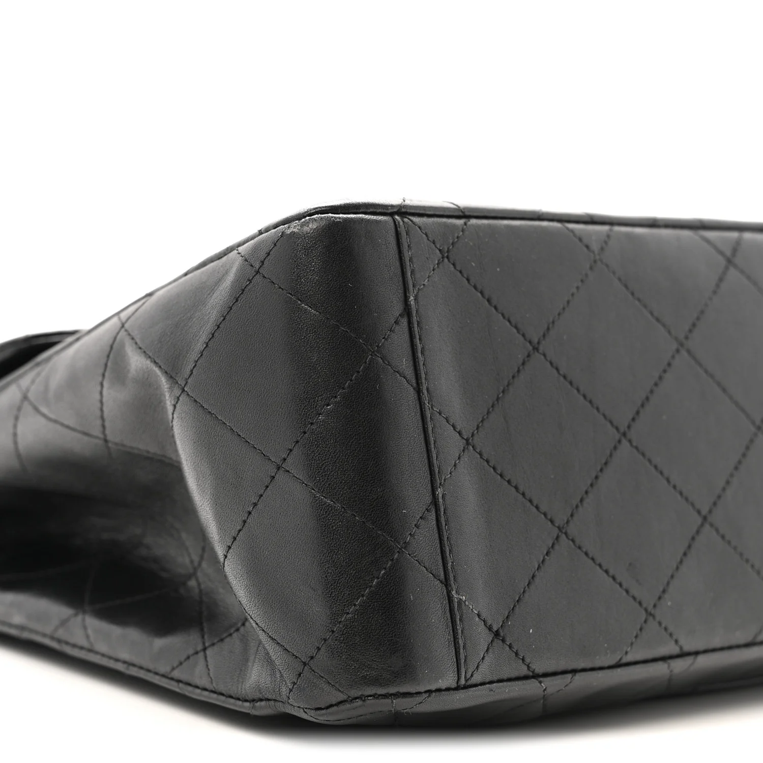 Lambskin Quilted XL Jumbo Single Flap Black - Top Club