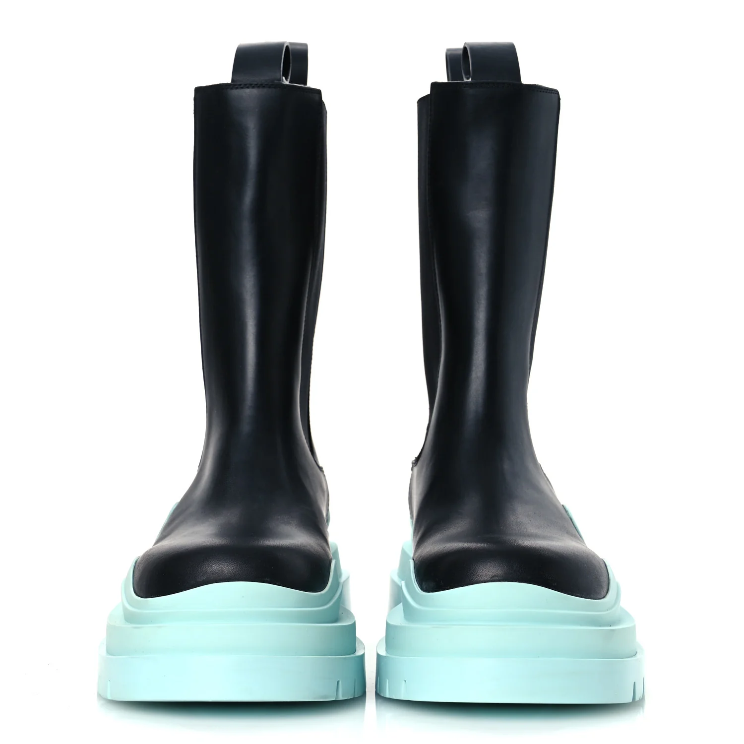 Calfskin Womens The Tire Chelsea Boots 39 Black Flannel - Top Club