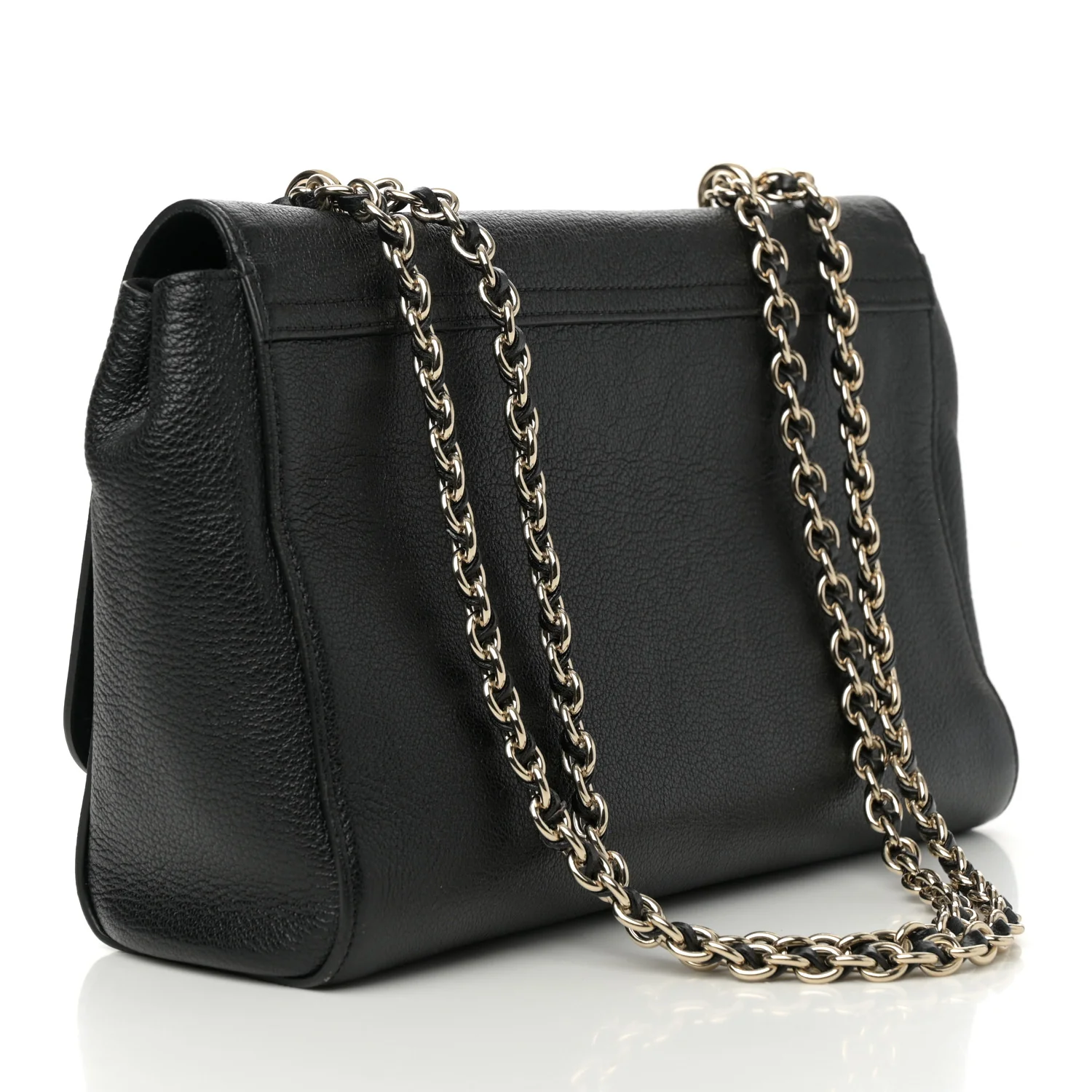 Glossy Goatskin Medium Lily Black - Top Club