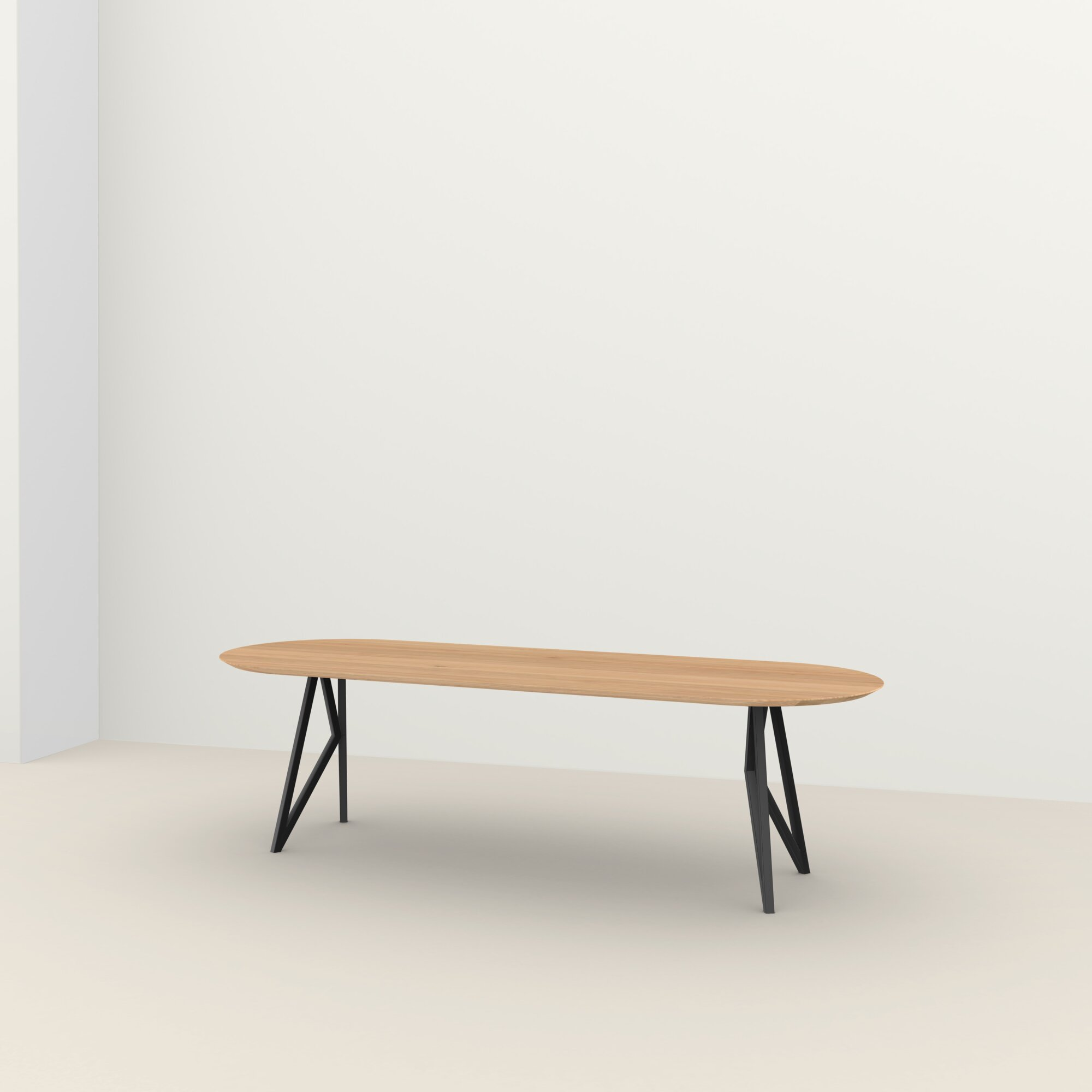 Studio HENK tafel Butterfly Plat ovaal, zwart frame - Smart