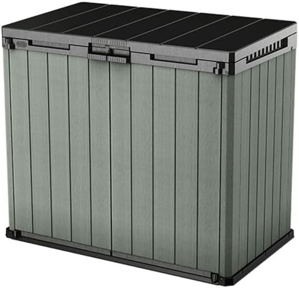 Keter Porta Attrezzi da Esterno Store-It-Out Darwin, Ideale per il Giardino, Verde, 140x80x120H cm, 1150 L